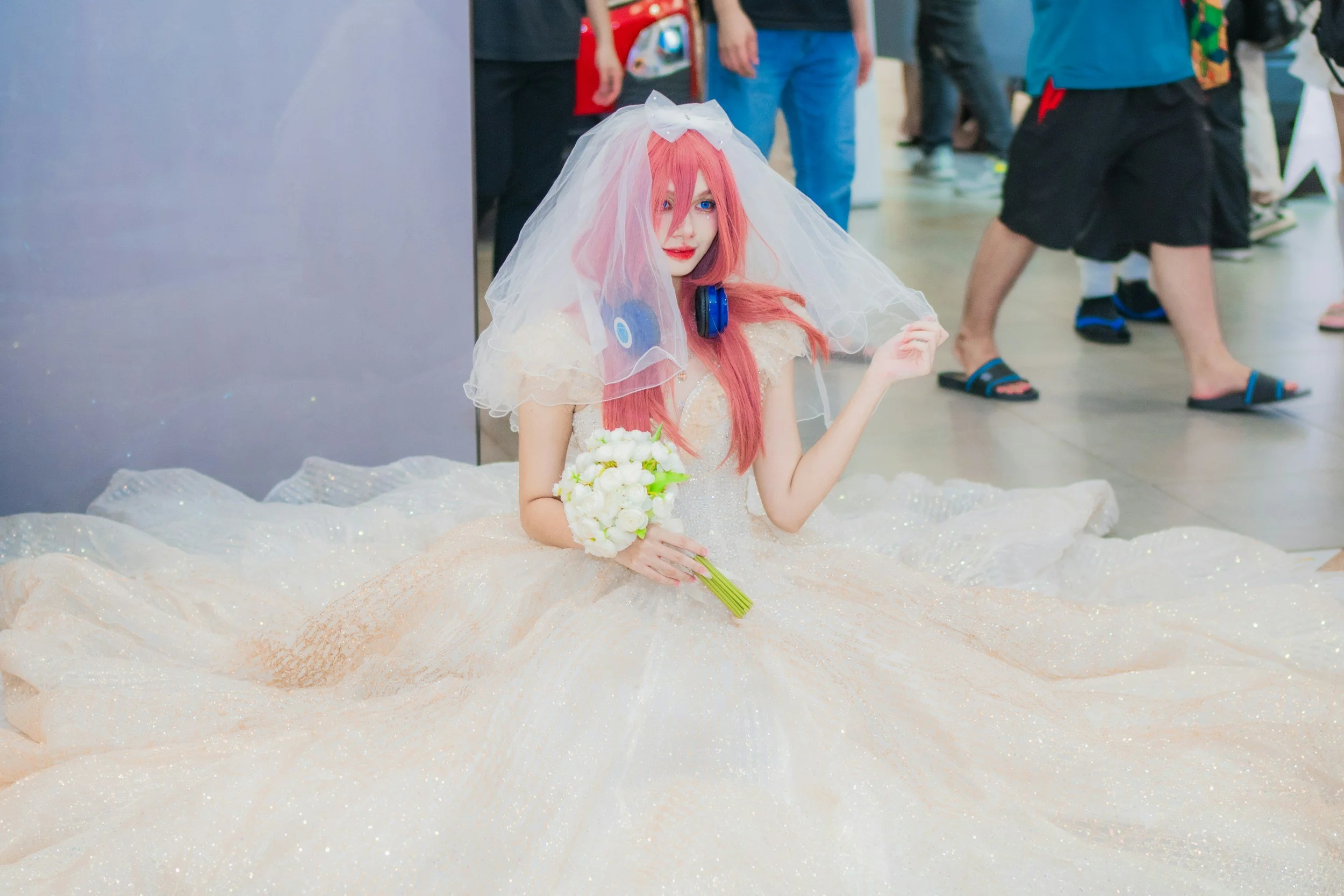 woman dressed up in fantasy costume