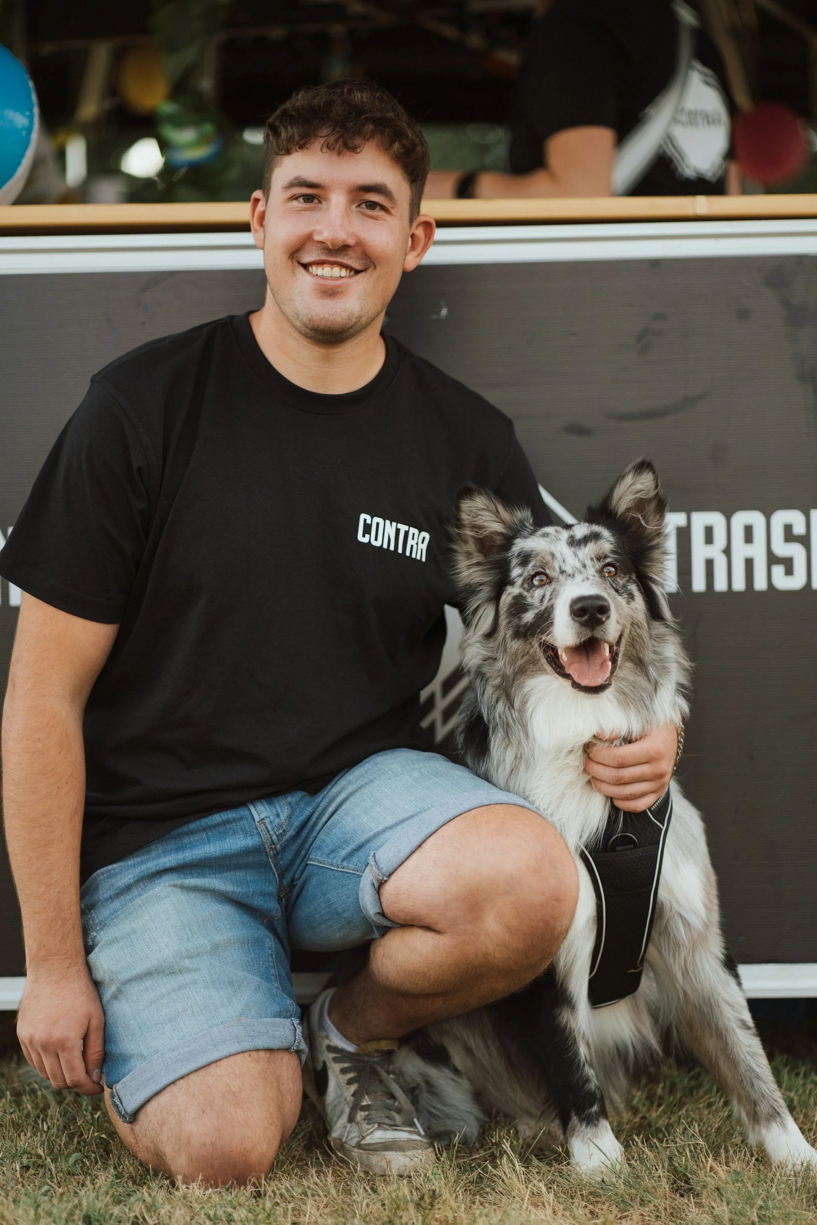 Dog owner with