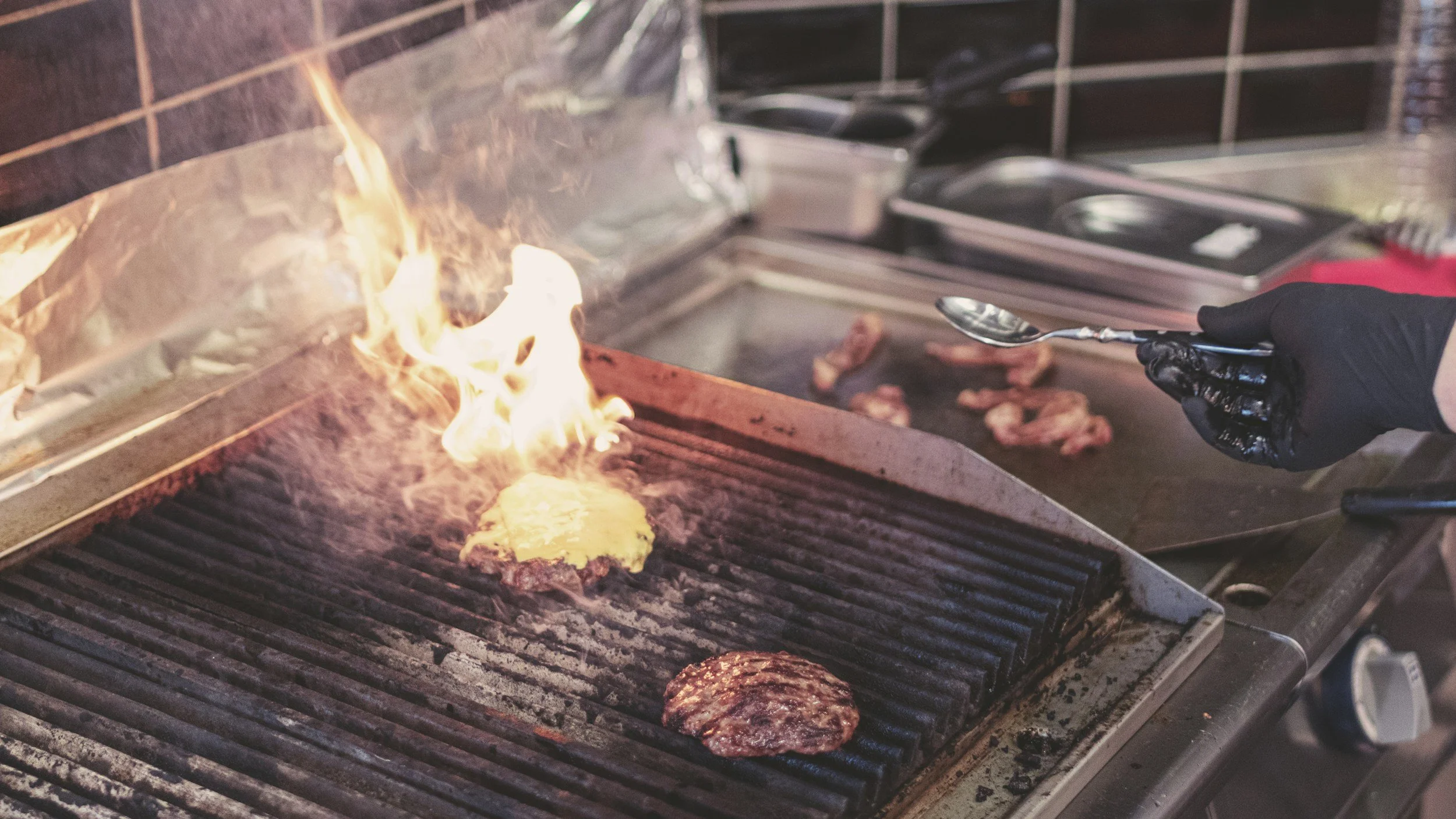 food on a grill