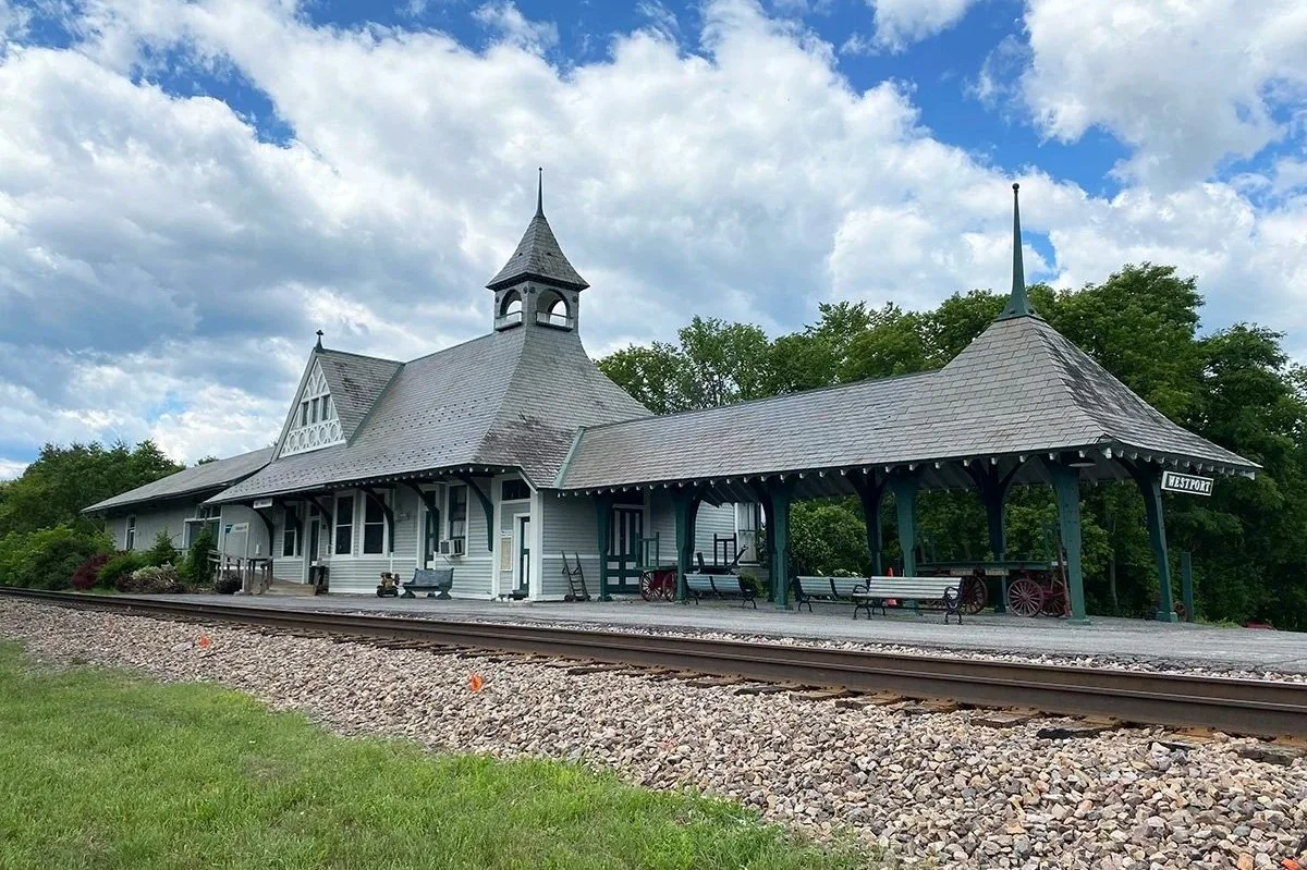 Historic depot theatre in Westport, NY.