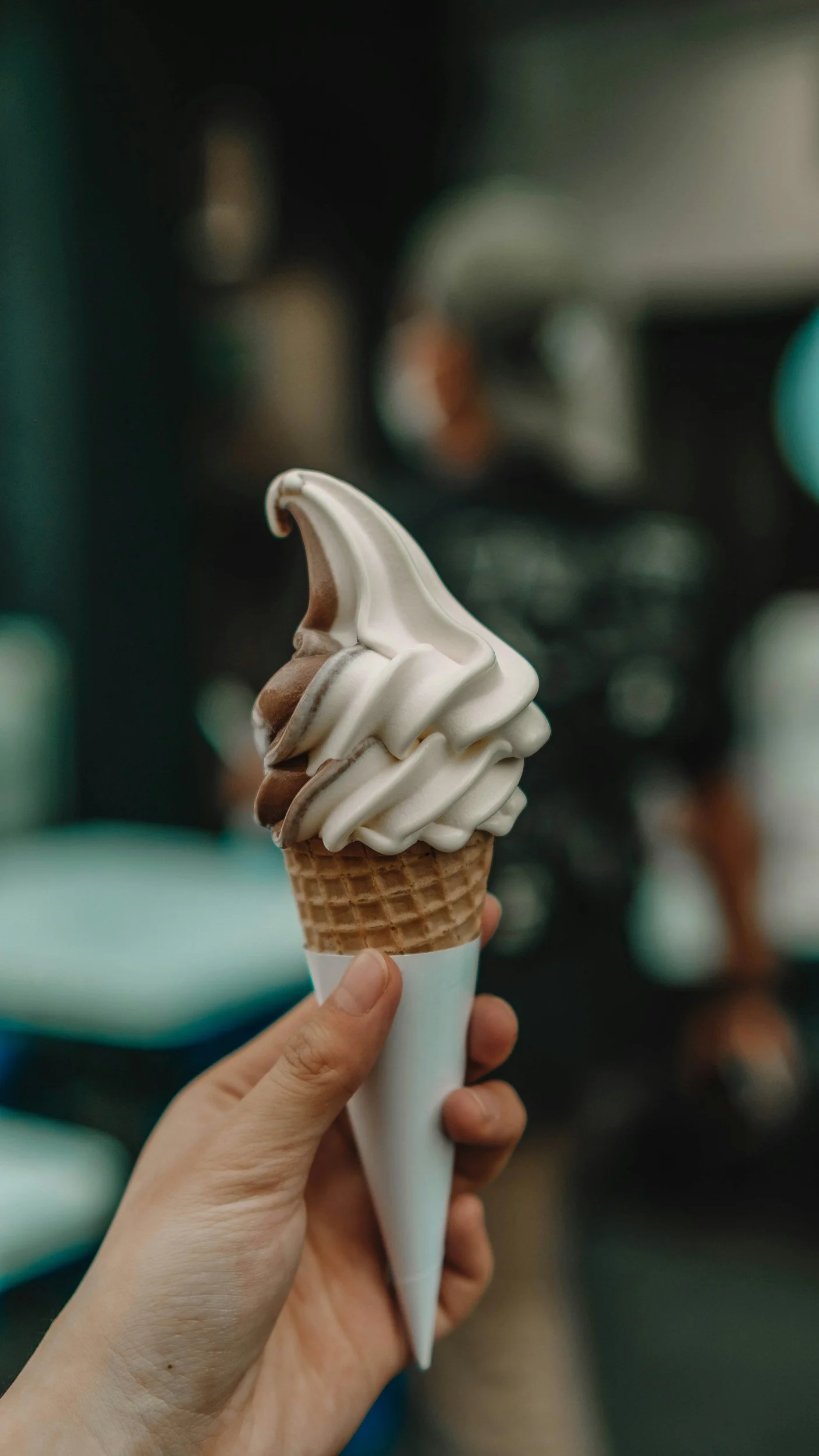 soft serve ice cream cone.