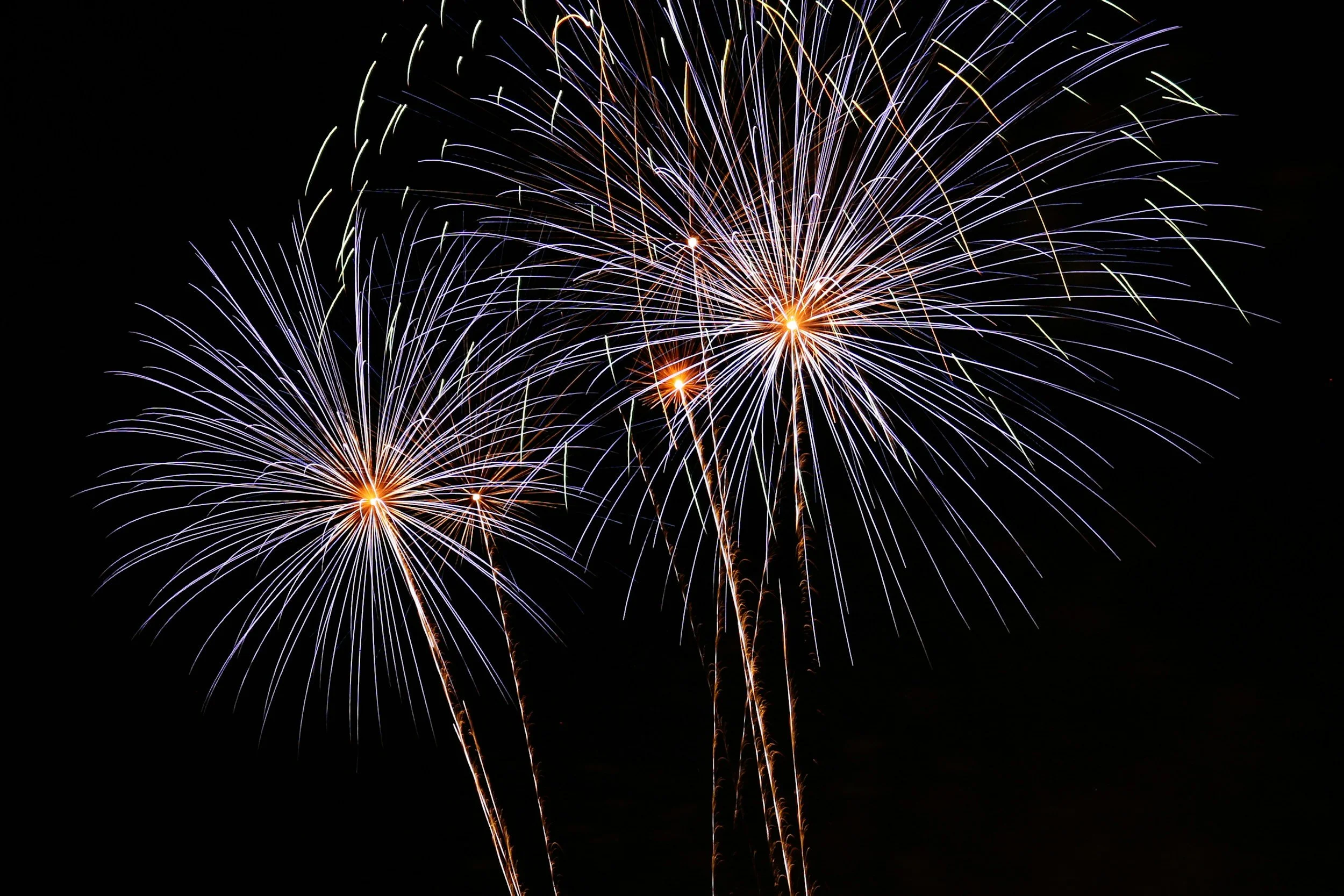 4th of July fireworks over Lake George in the Adirondacks.