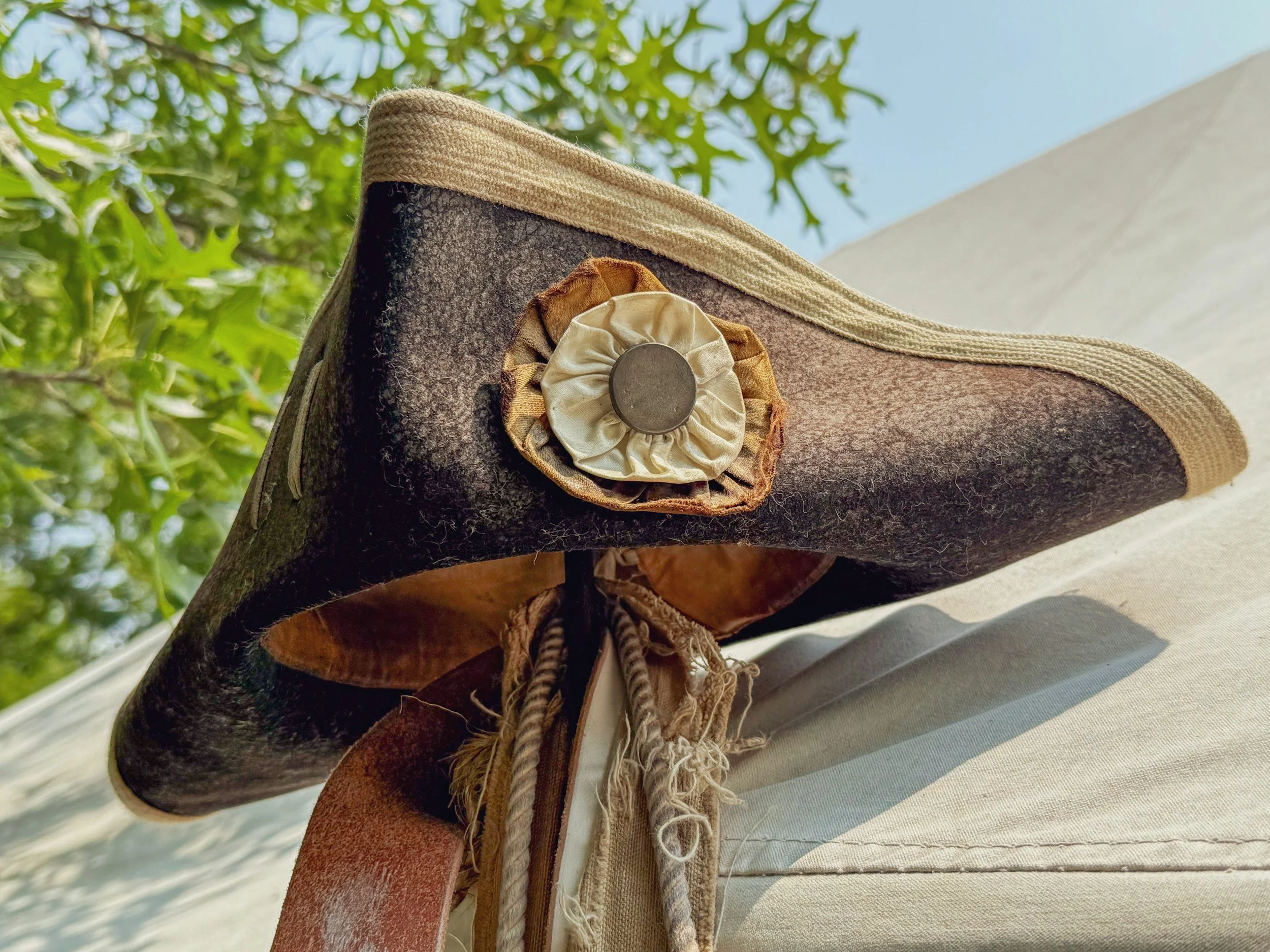 3-corner hat relic from the American Revolution.