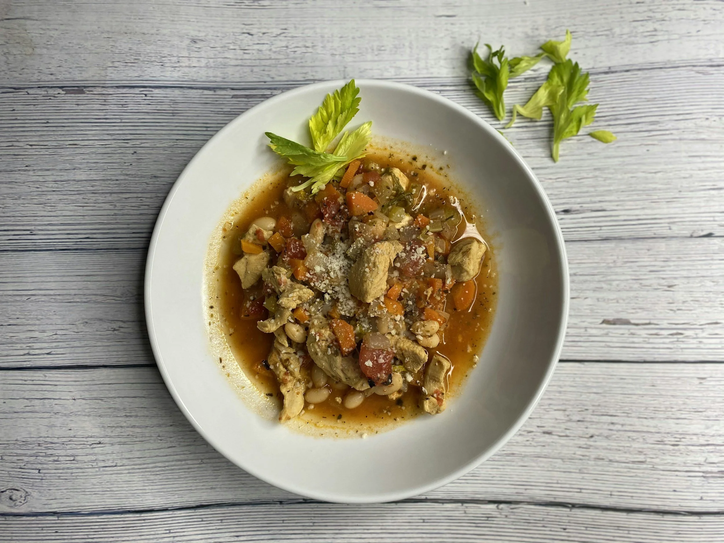 A dish of french-inspired Adirondack cuisine, Cassoulet.