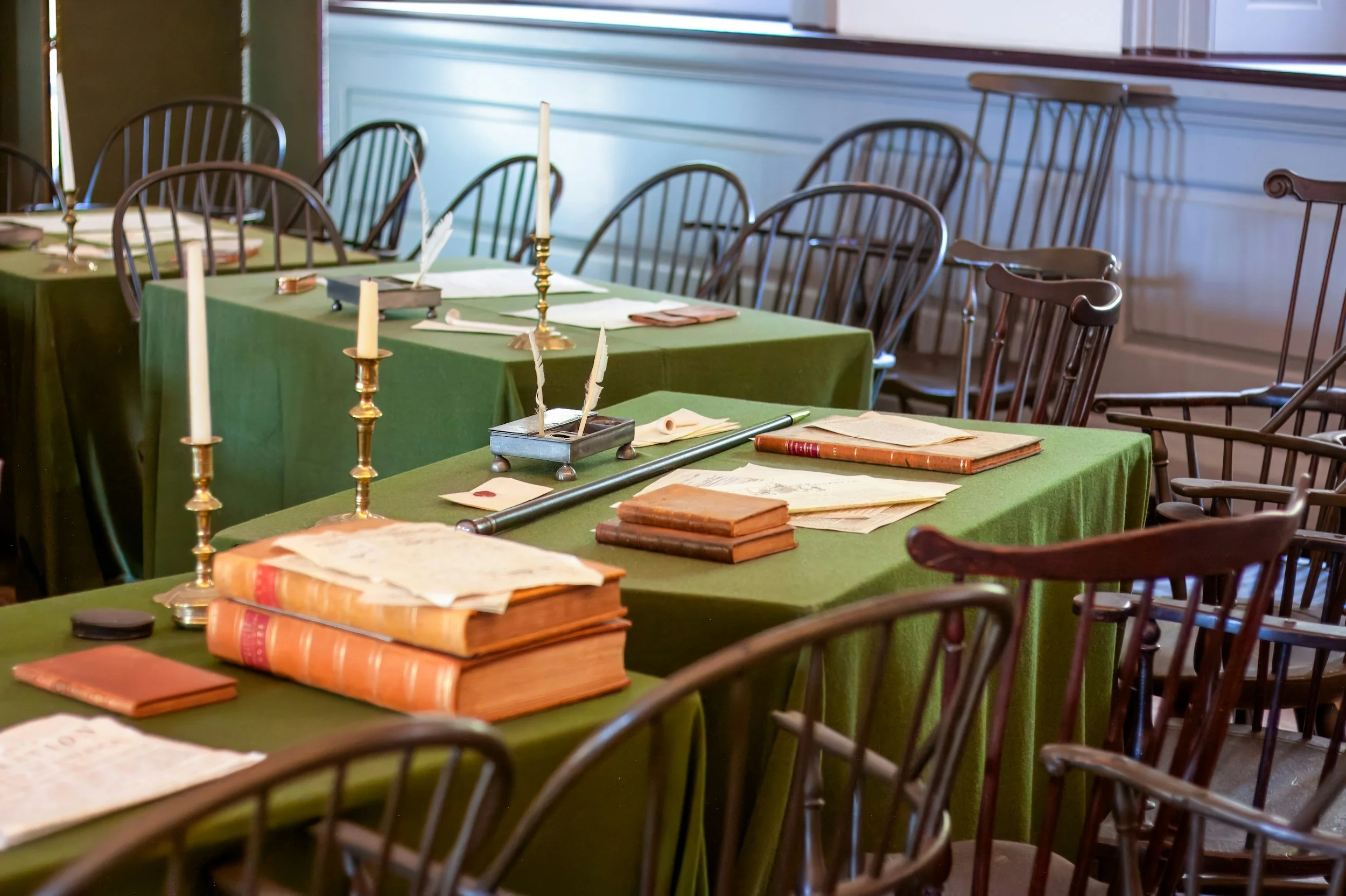 Image of the Second Continental Congress where the Declaration of Independence was signed.