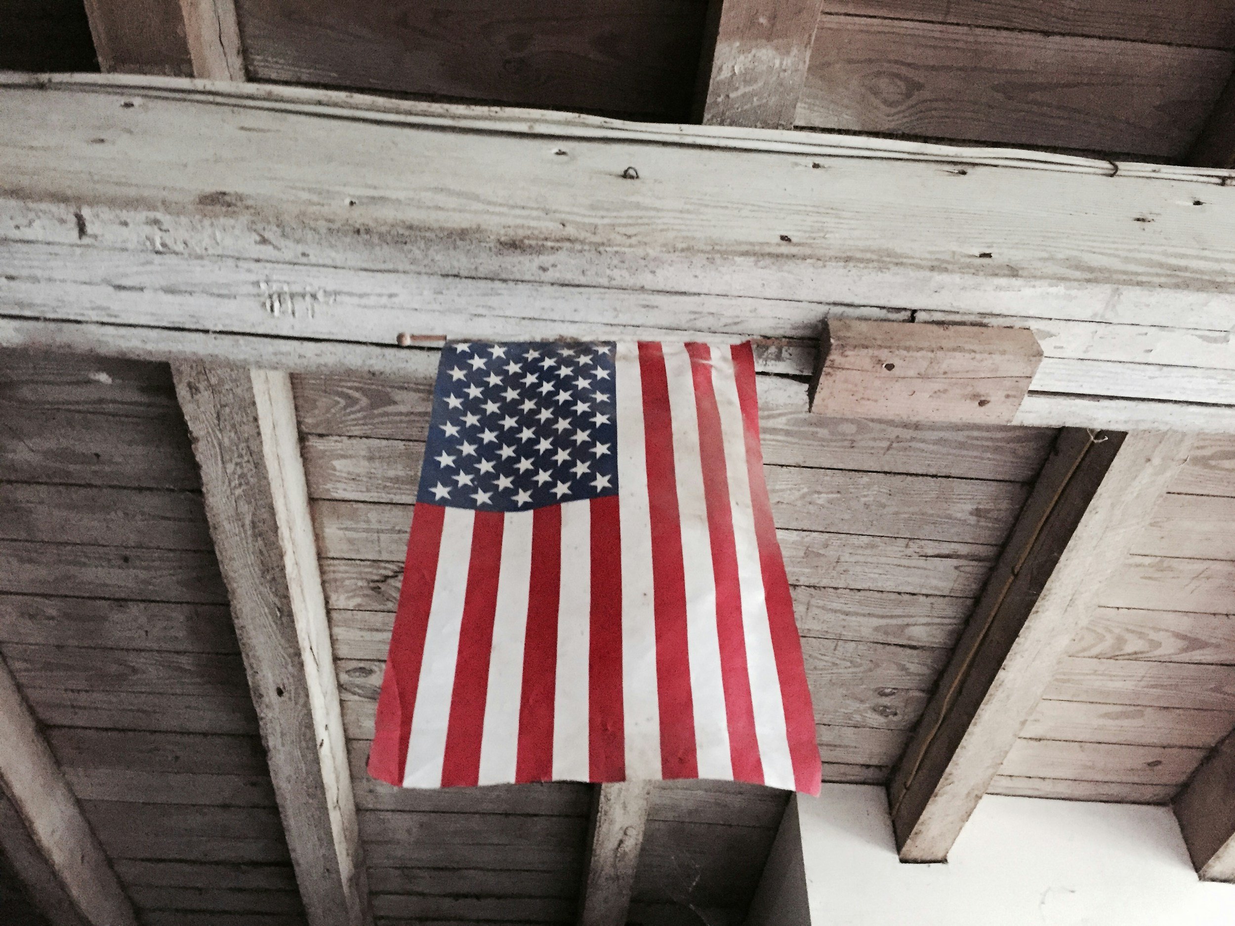 American Flag flying for Labor Day.
