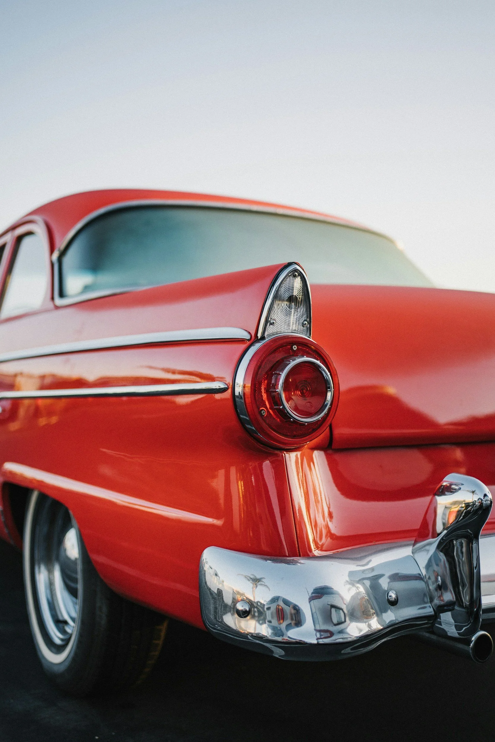 Classic car on display in Ticonderoga.