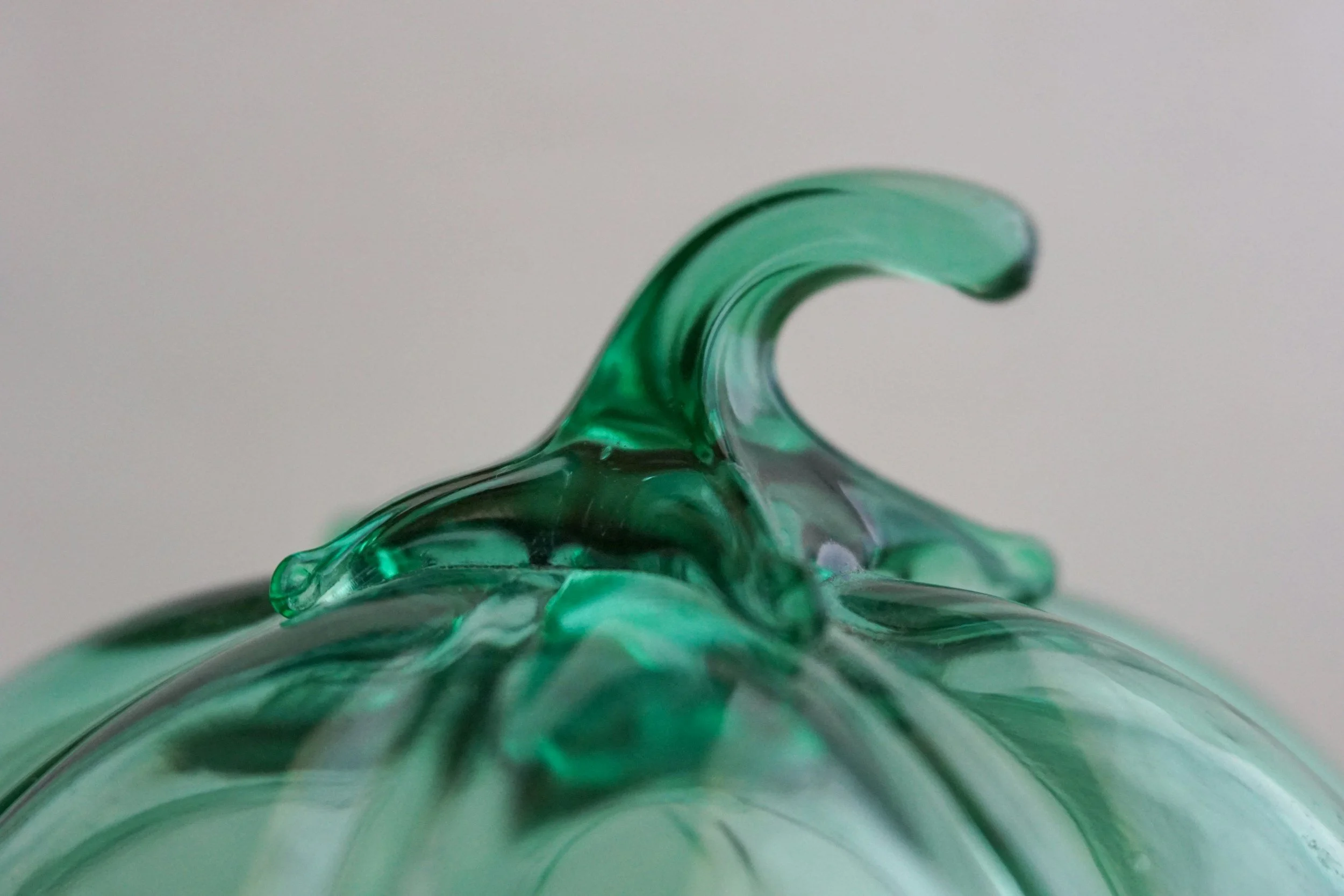 Hand-blown glass pumpkin in the Adirondacks.