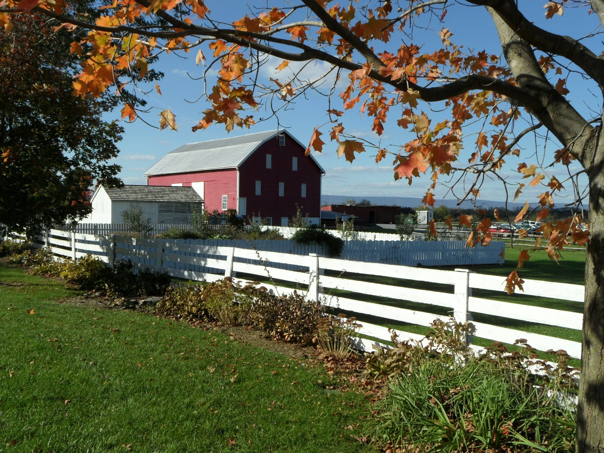 Adirondack farm in fall.