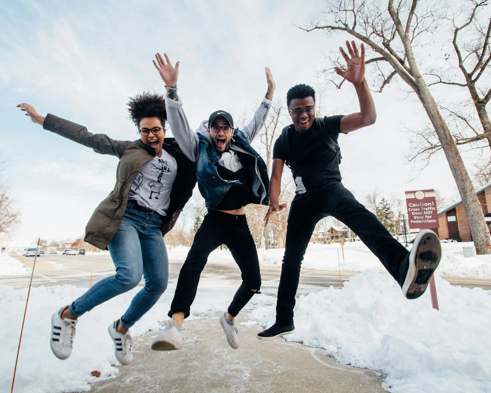 People enjoying winter carnival.