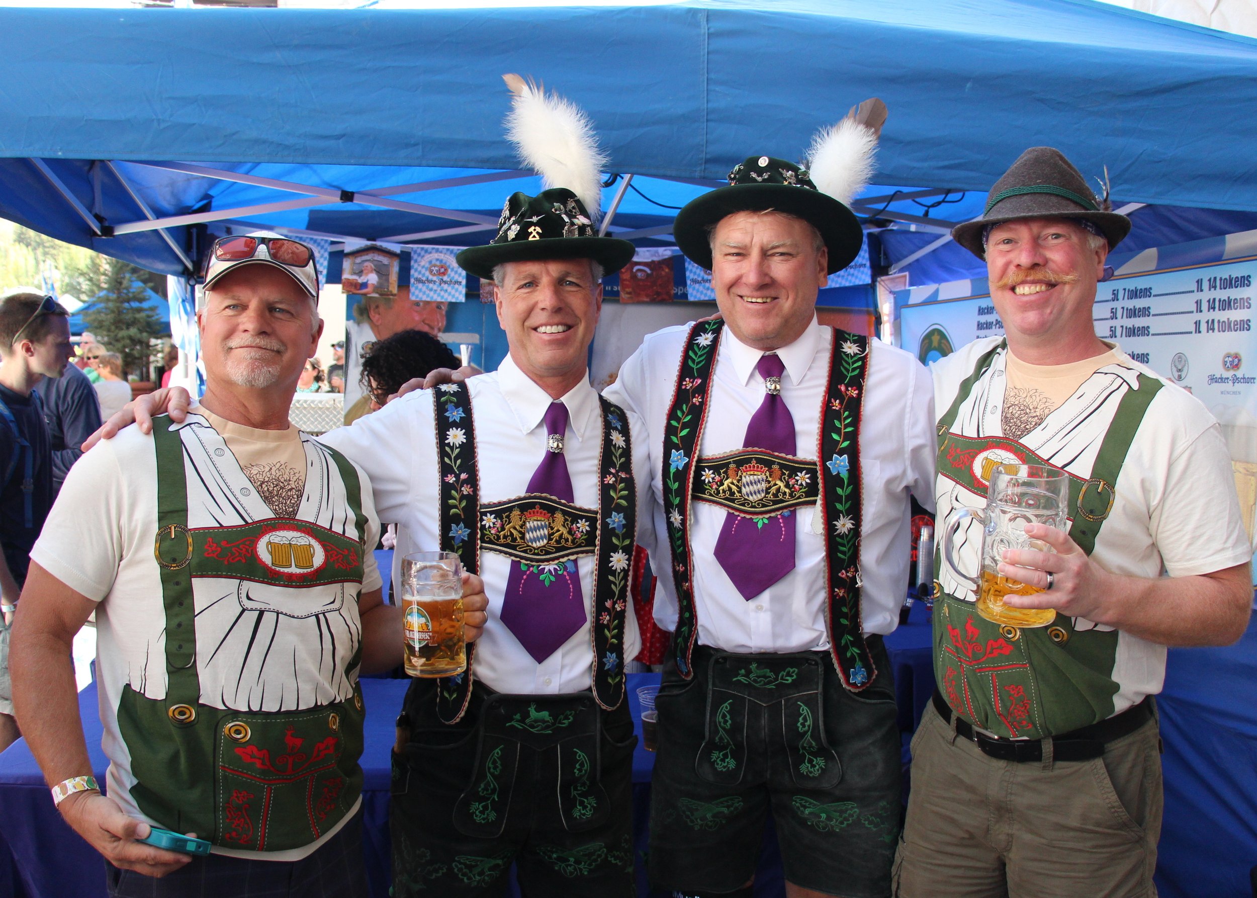 Friends celebrating Oktoberfest and Fall in the Adirondacks