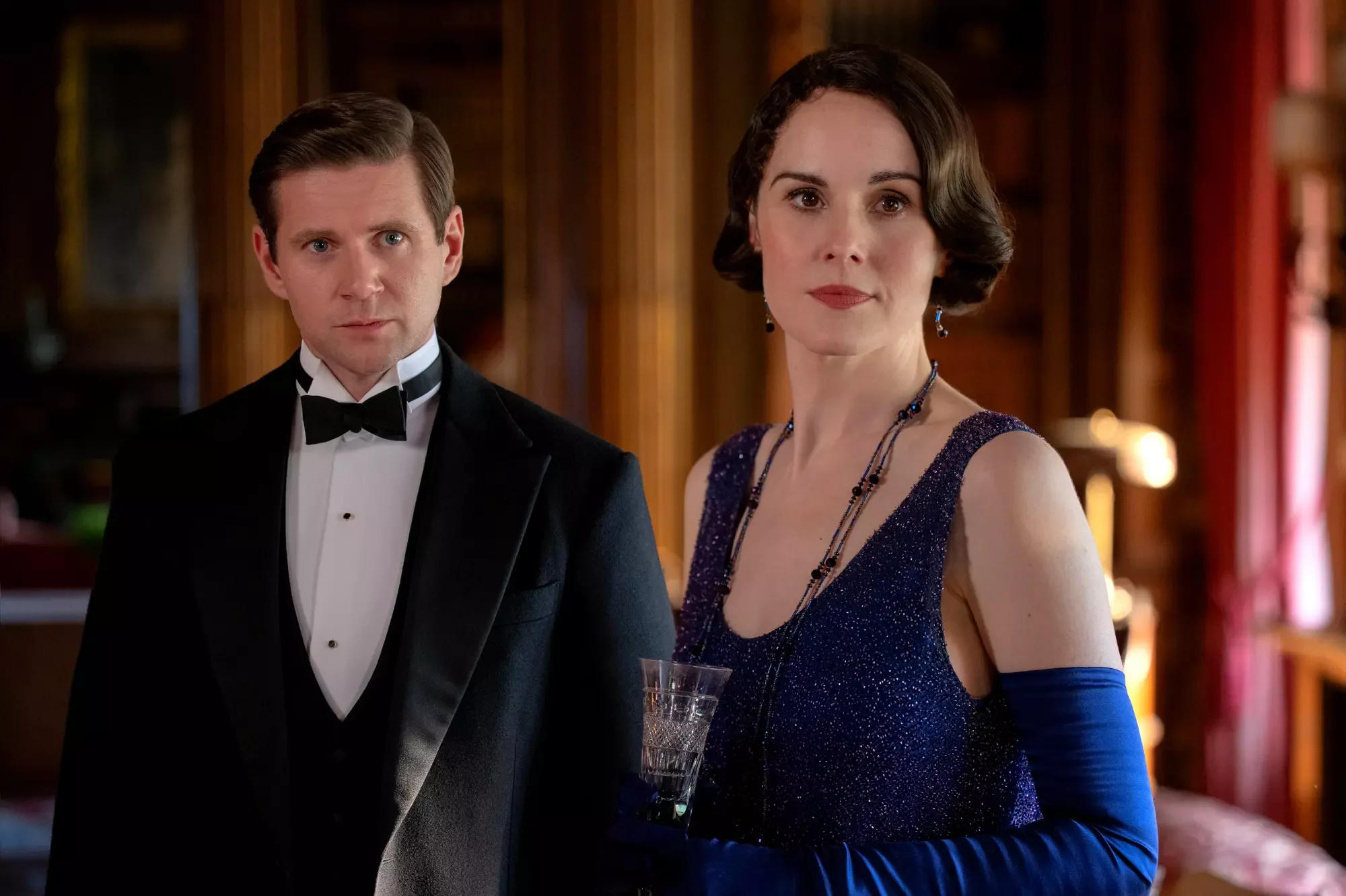 Michelle Dockery star in Downton Abbey the Grand Finale movie playing at Indian Lake Theater in November 2025