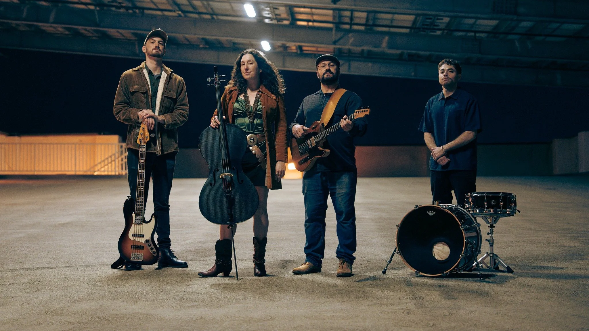 Dirty Cello band performs in Upper Jay near Lake Placid in the Adirondacks.