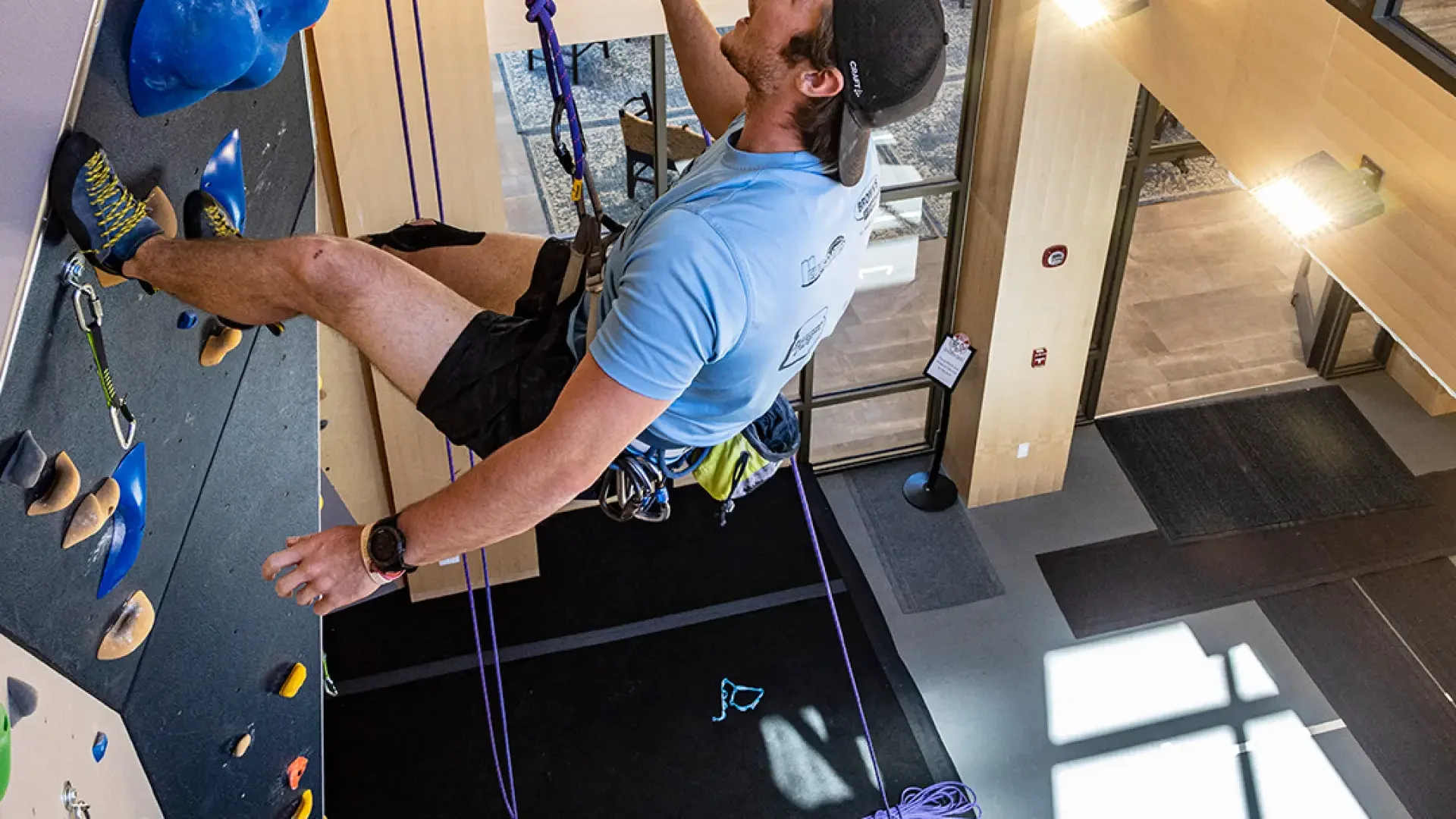 Bouldering competition at Hi Notch Indoor Climbing at Mt. Van Hoevenberg