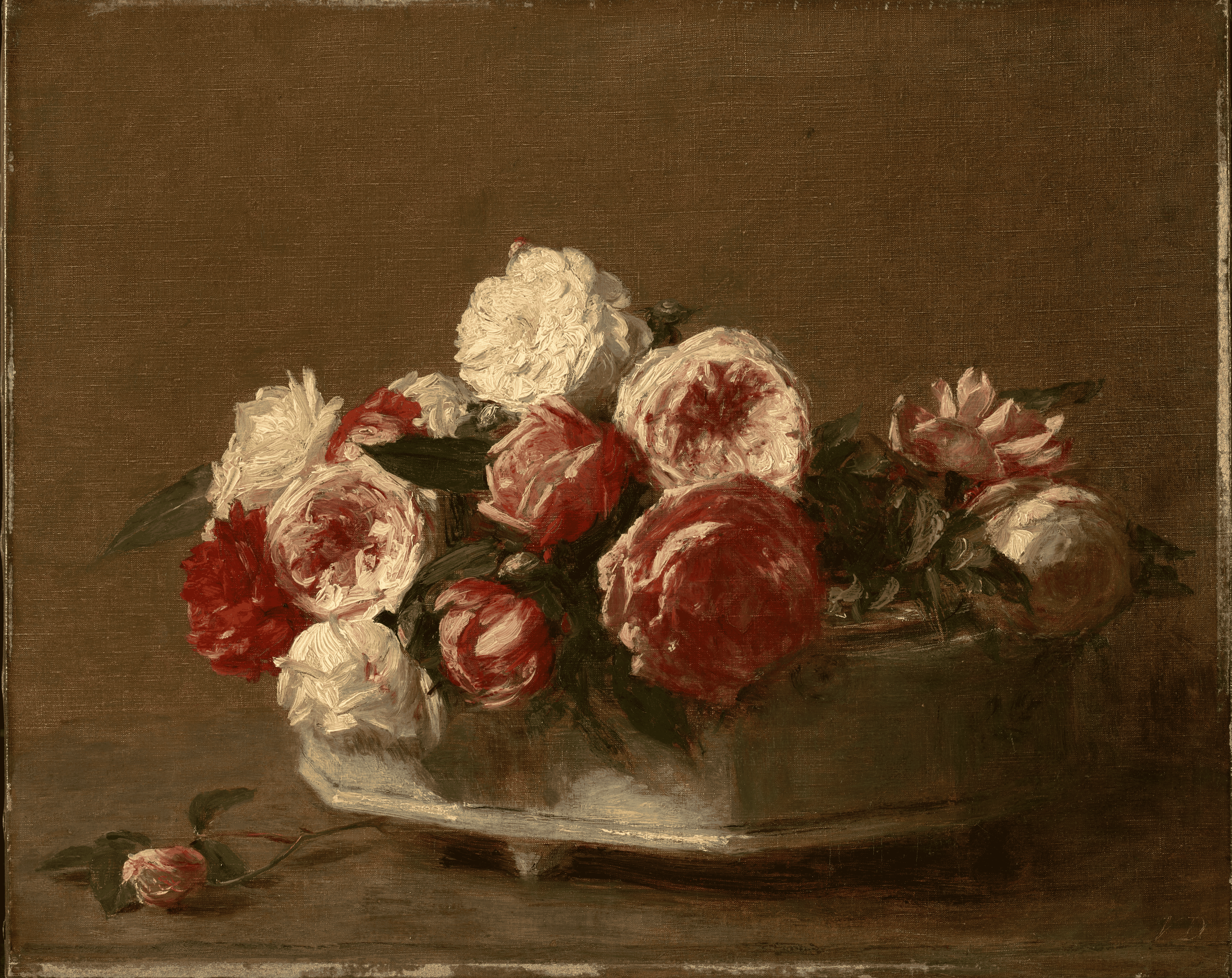 Victoria Dubourg, Roses in a Porcelain Planter, c. 1875-1900, oil on canvas.
