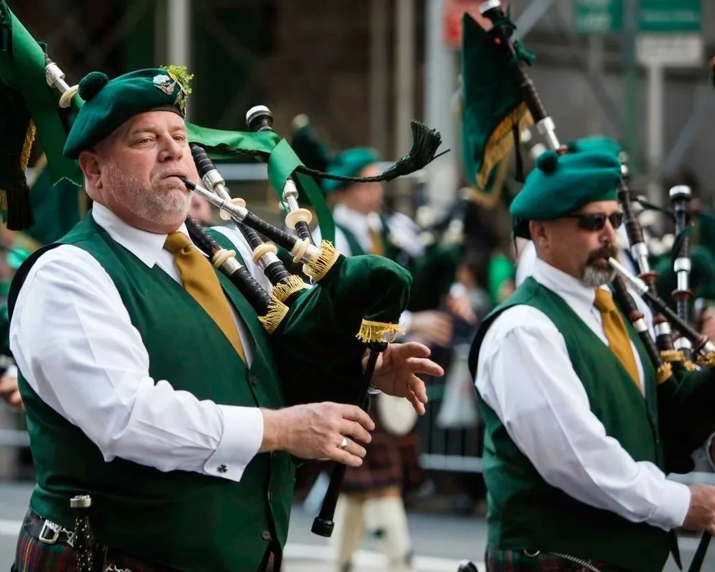 Lake George St. Patrick's Day Parade bagpipers.