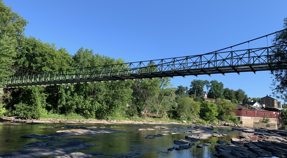 Keeseville's Swing Bridge spans the Ausable River in Essex County, NY