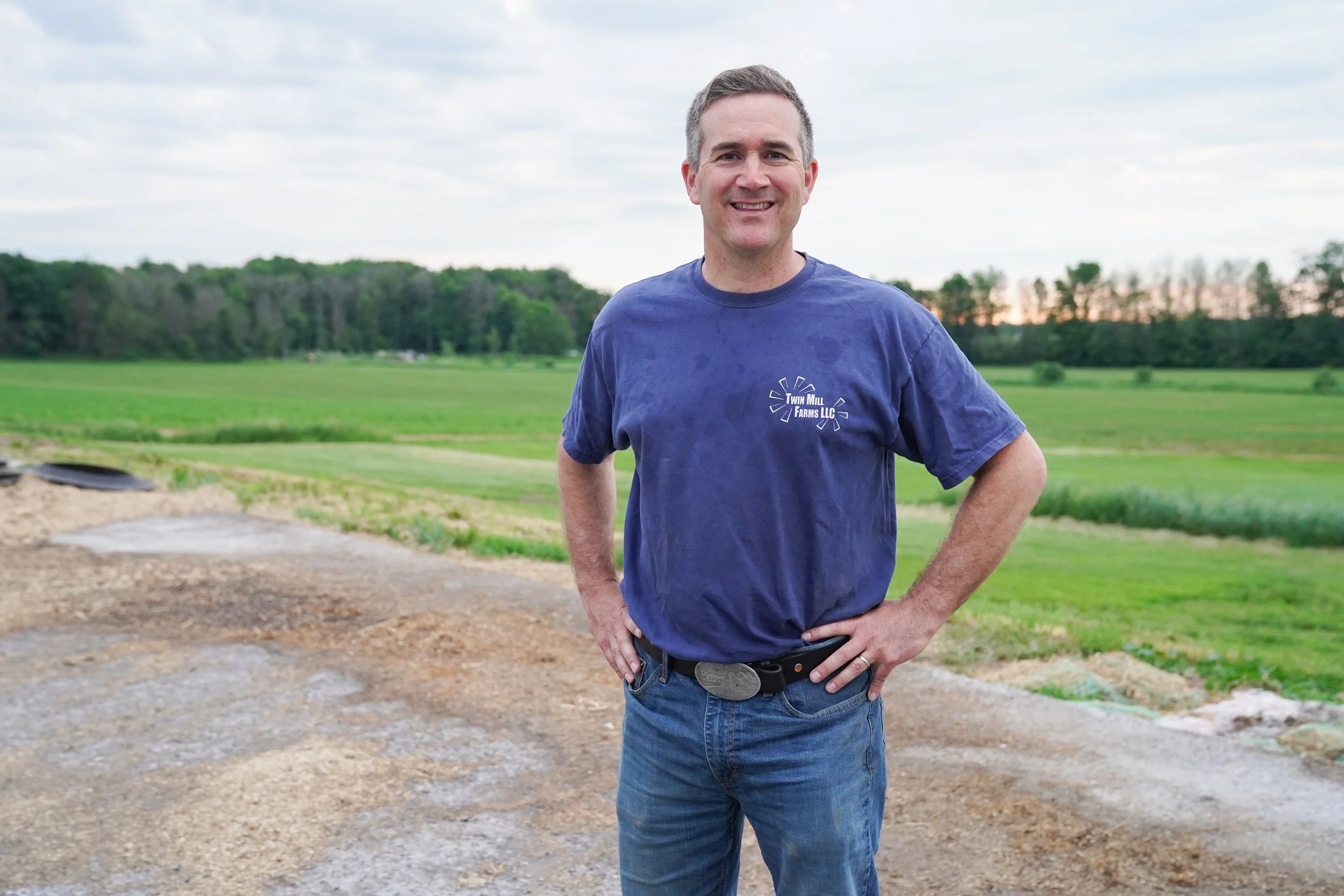 Farmer Blake Gendebien on his farm.