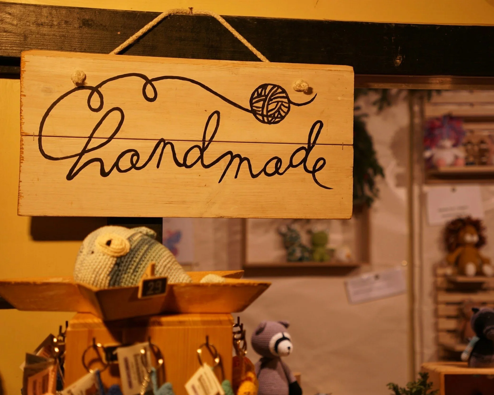 Handmade crafts at the Twigs Craft Fair in Speculator, NY.