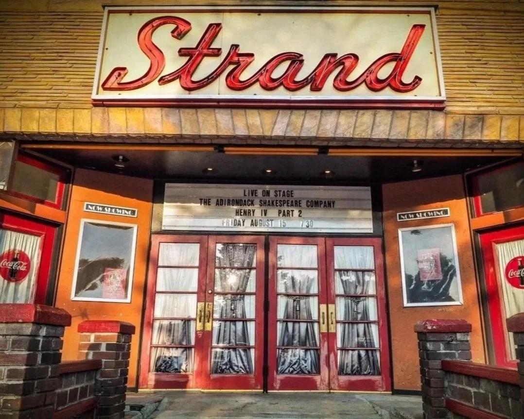 Marquee of Schroon Lake's historic Strand Theater.