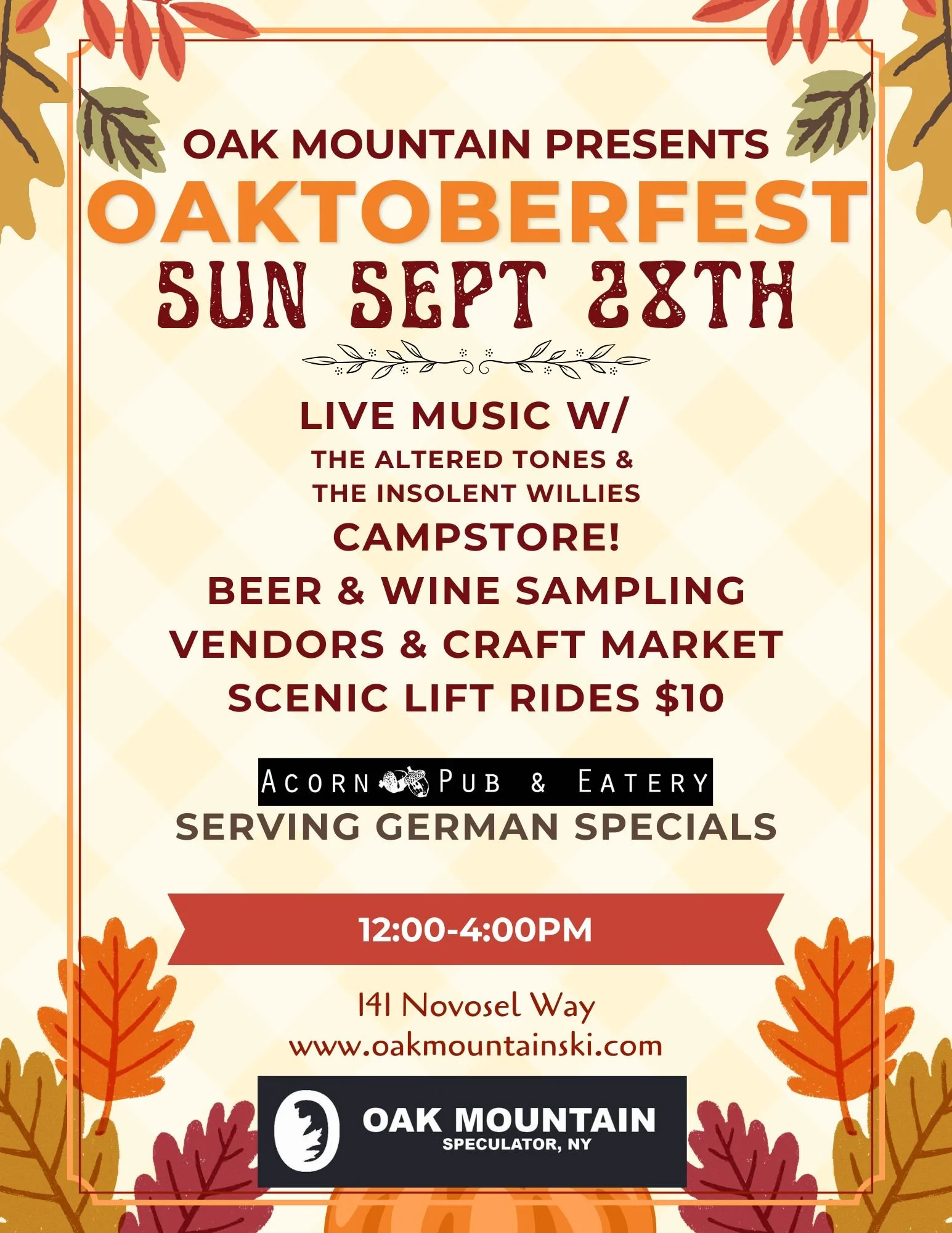Oak Mountain Oktoberfest 2025 flyer.