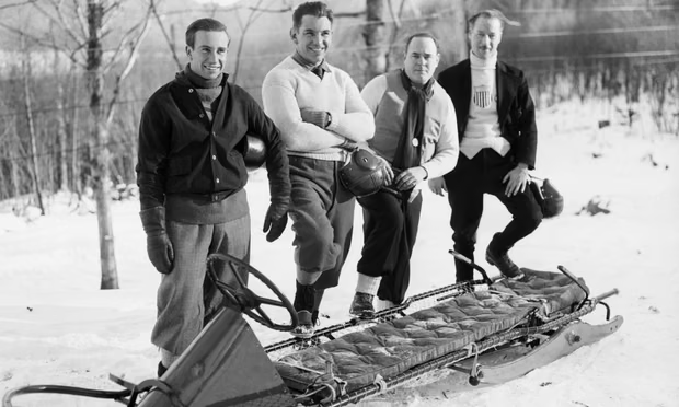 1932 winter olympics bobsled team in Lake Placid, NY.