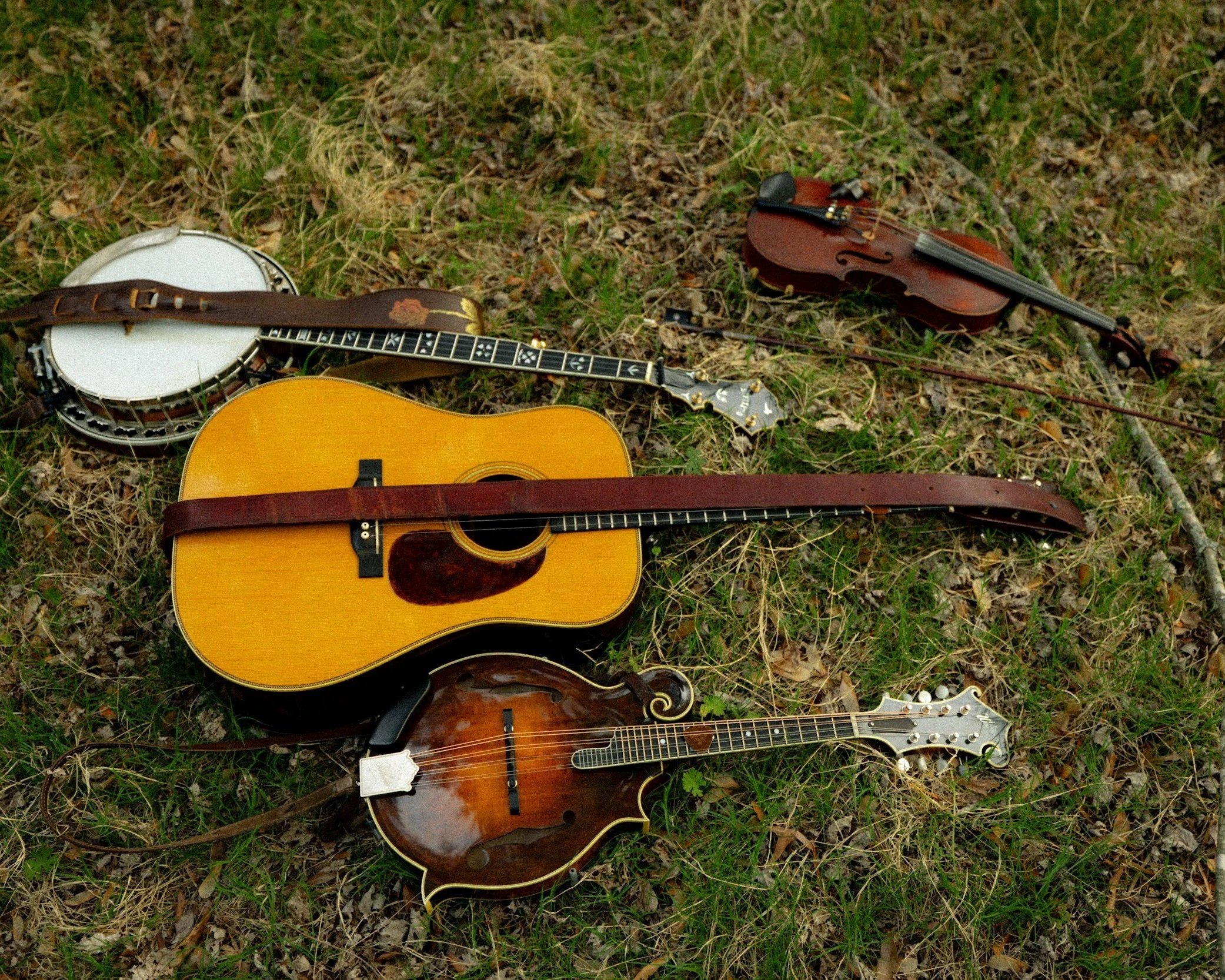 instruments for playing folk, americana, country and bluegrass music at Silver Bay Mountain Jam.