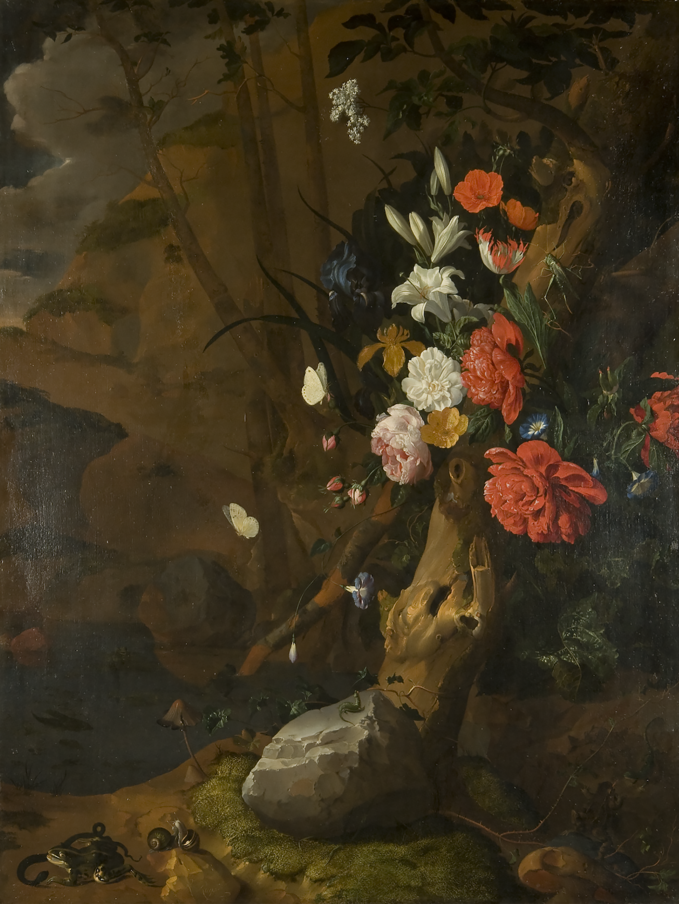 Still life of flowers by Rachel Ruysch (Netherlands) Floral Still life, 1686