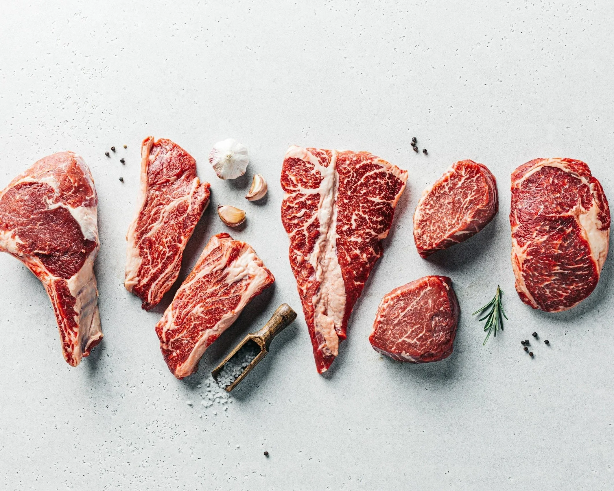 Cuts of meat for a benefit raffle in indian lake.