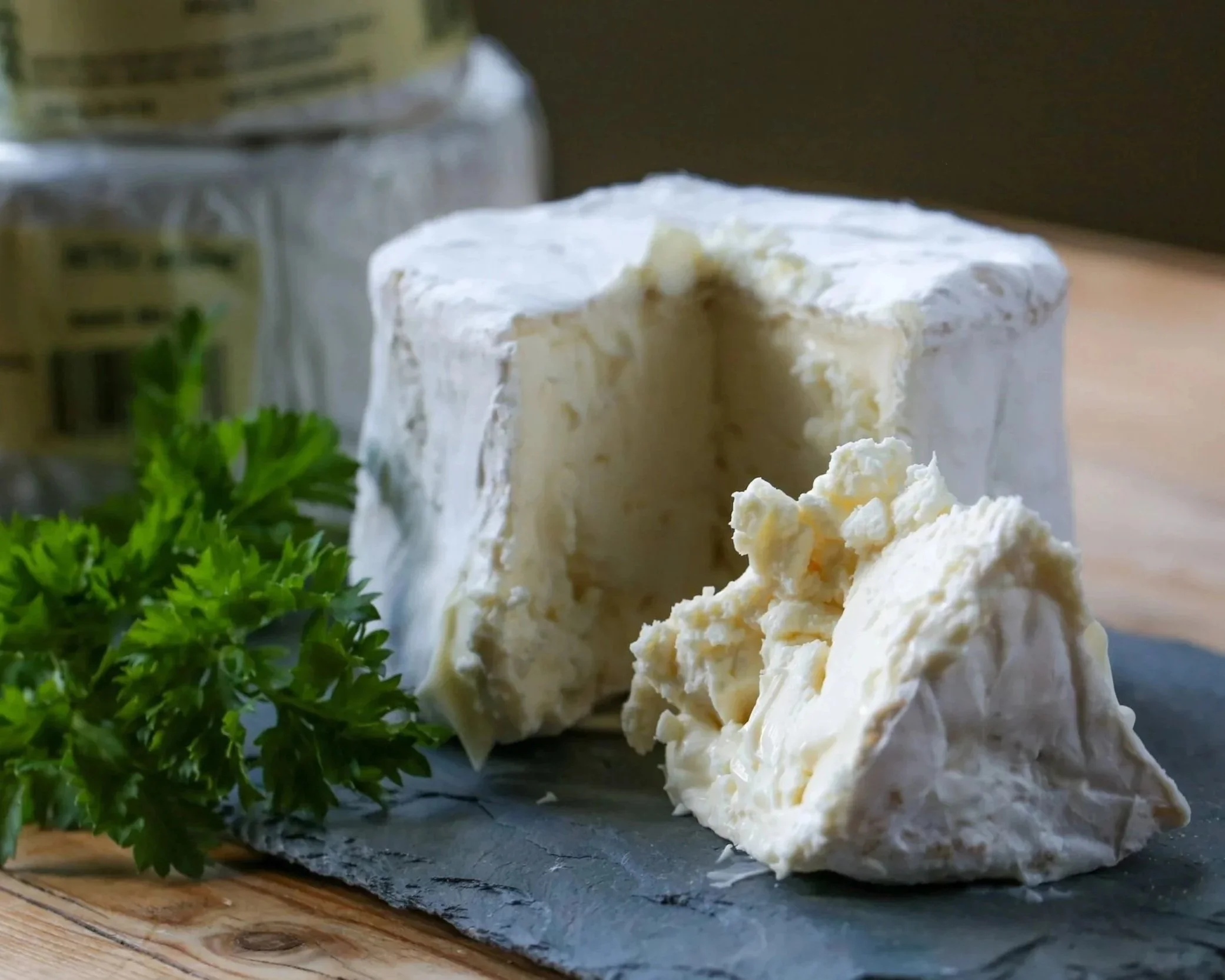Nettle Meadow's signature cheese, Kunik, made in the Adirondacks