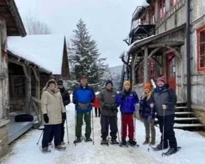 Snow Day at Great Camp Sagamore in winter.