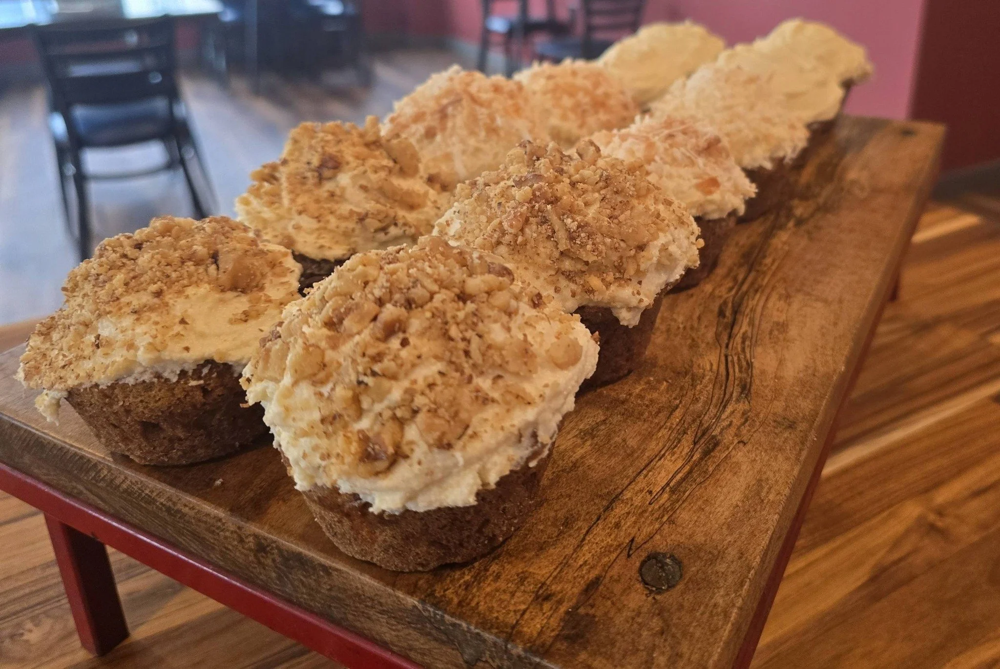 Wylde and Young's home-made carrot cupcakes.