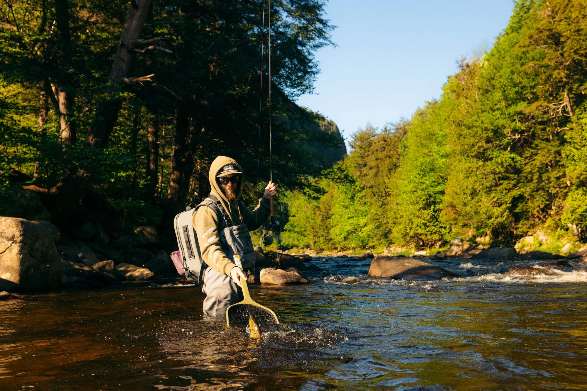 Fly fishing on the Adirondack's famous Ausable river.