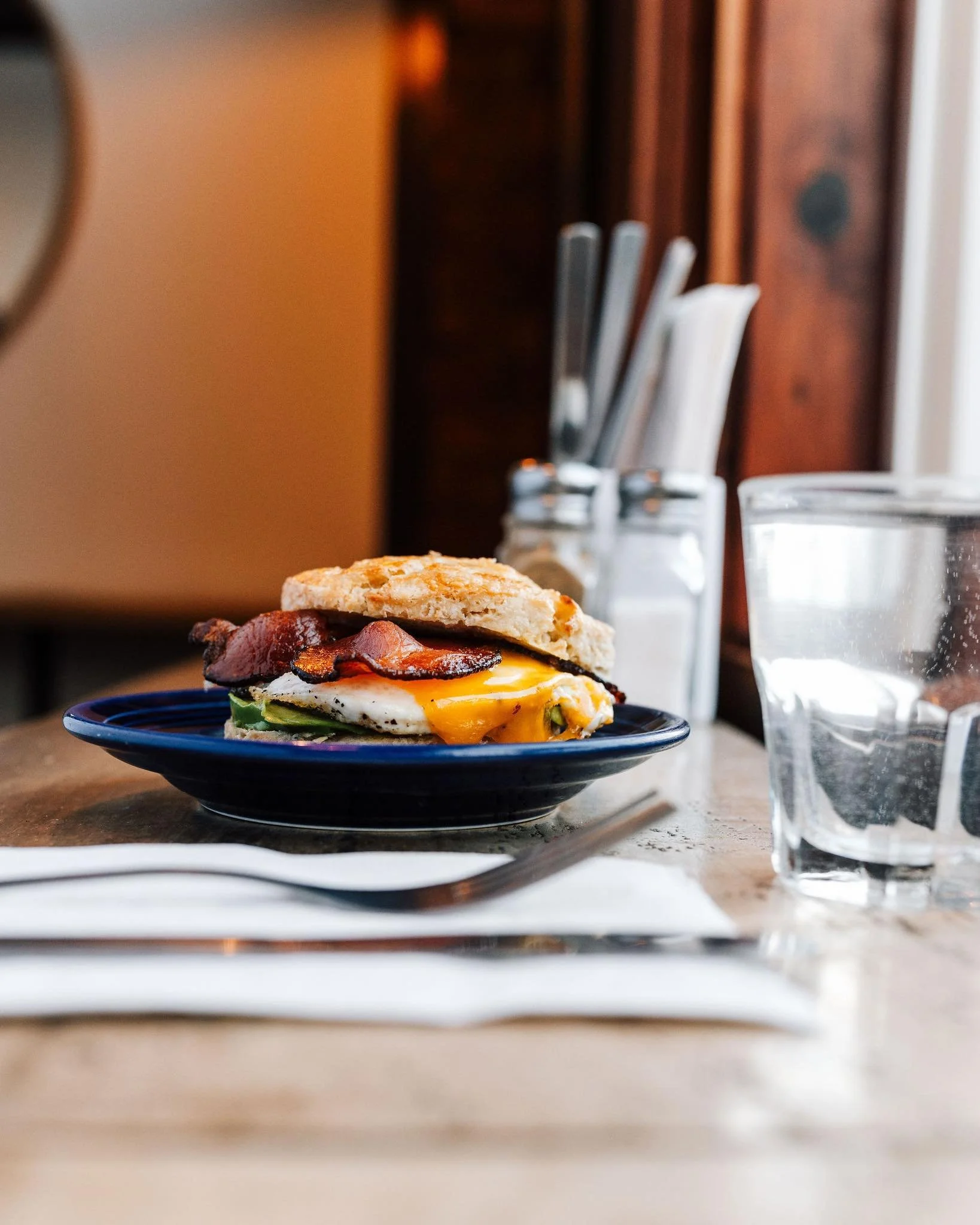 Breakfast sandwich at Origin Coffee in Lake Placid and Saranac Lake