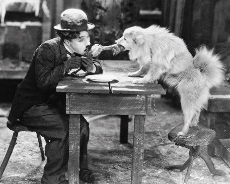 Charlie Chaplin starring in "The Gold Rush," a classic silent movie playing at The Strand Theater Schroon Lake on July 6