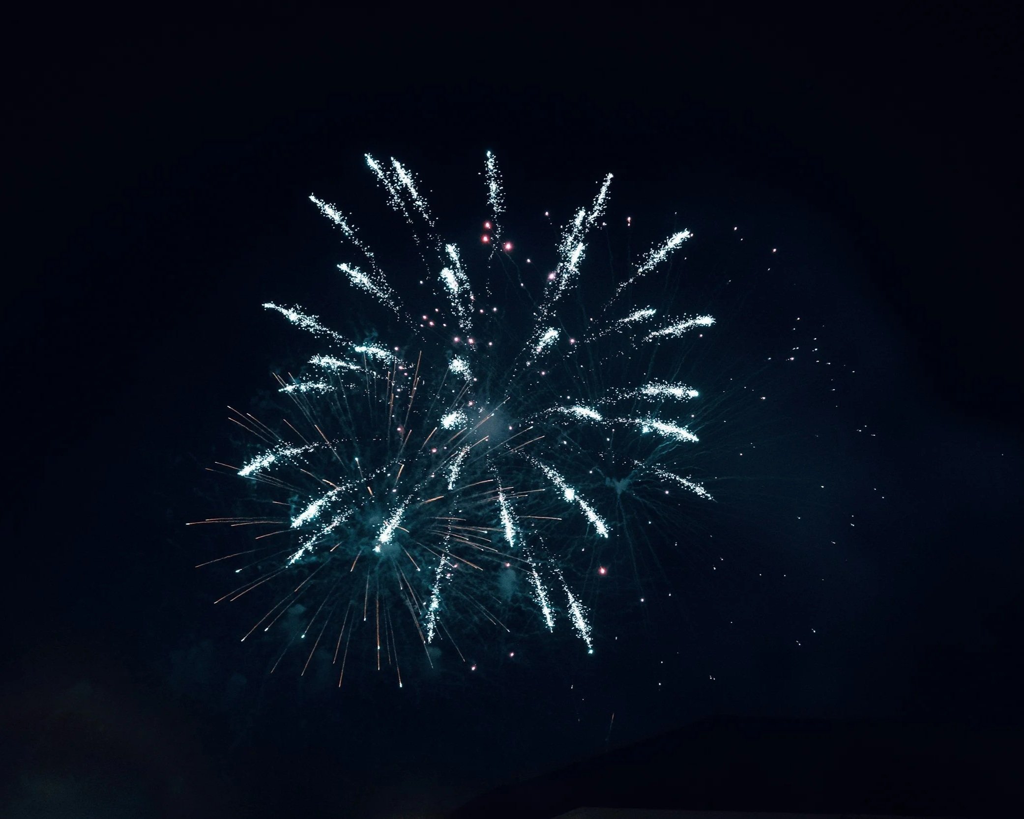 Fireworks over lake george in Hague, NY.