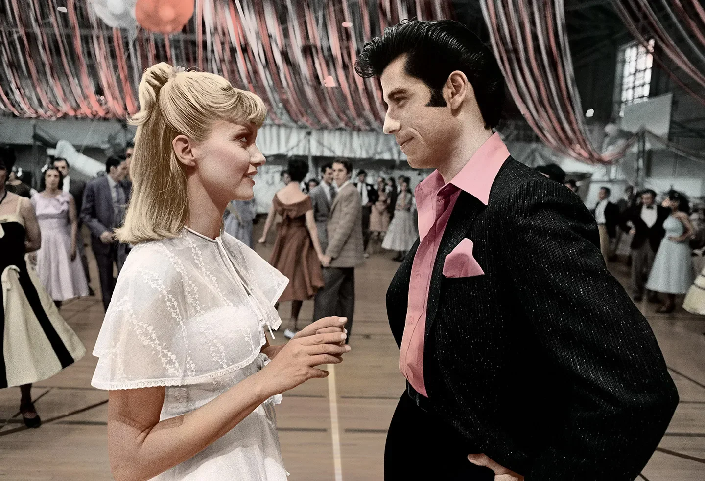 Olivia Newton John and John Travolta star in Grease the movie in Lake Placid.