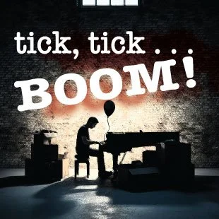 Promotion poster for Westport's Depot Theatre's production of Tick Tick Boom.