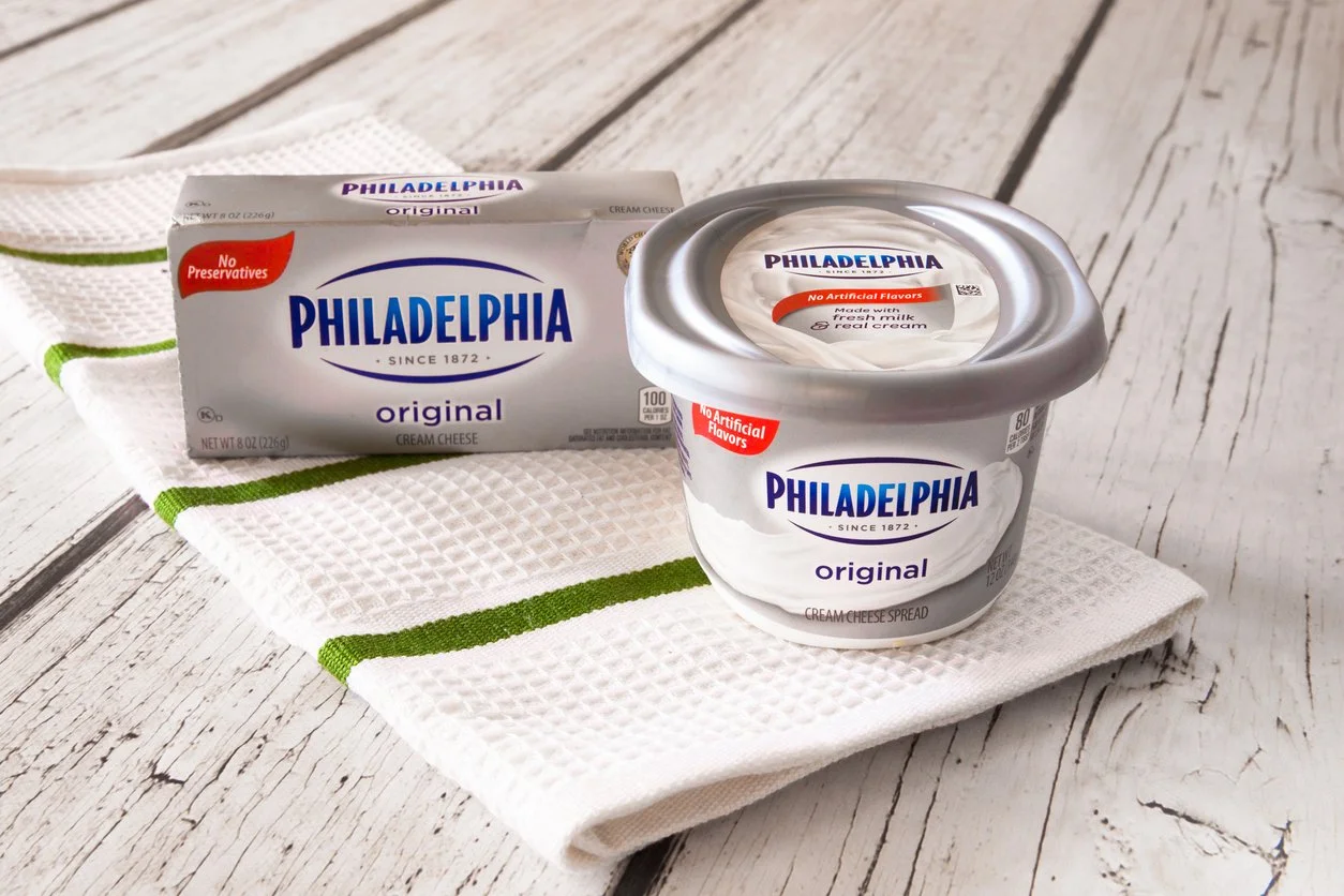 Philadelphia cream cheese made in Lowville, NY.