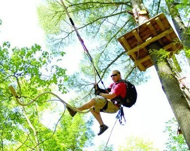 Adirondack Extreme zip line in Bolton Landing near Lake George in the Adirondacks.