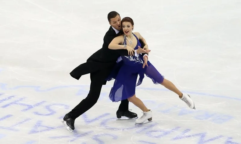 skaters competing in the lake placid ice dance championships