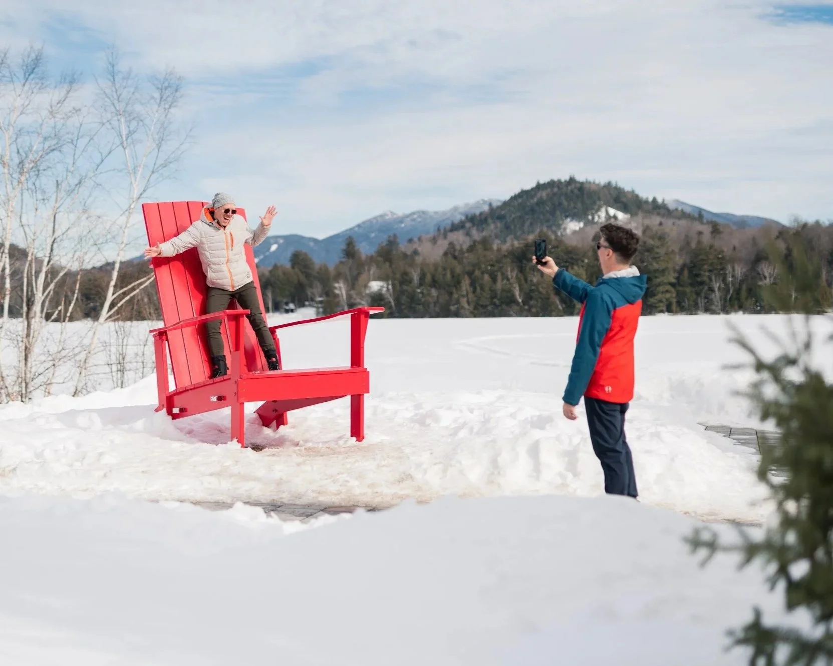 Winter fun activities in Lake Placid over Pride Weekend.