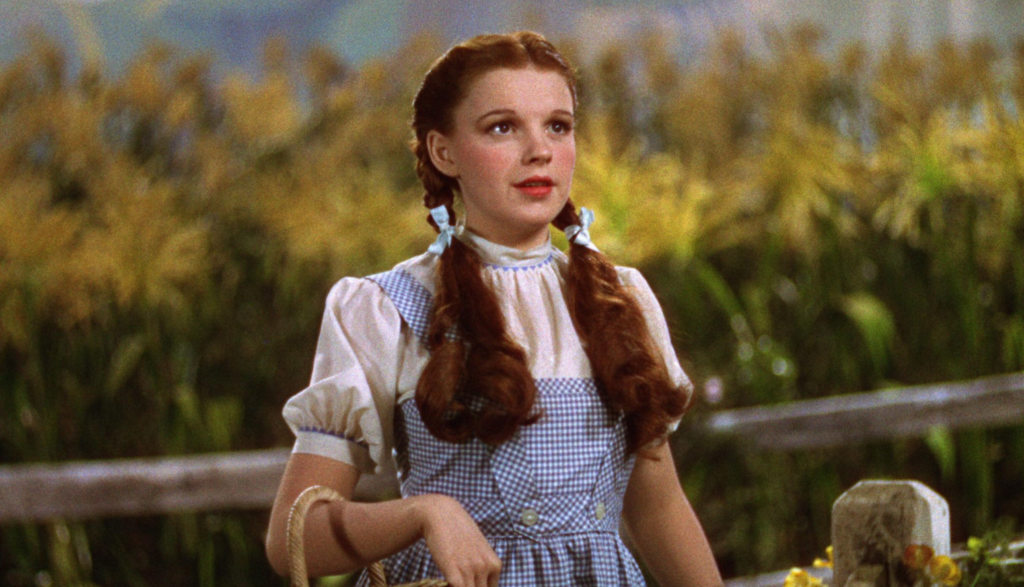 Image of Judy Garland as Dorothy in the movie "The Wizard of Oz."
