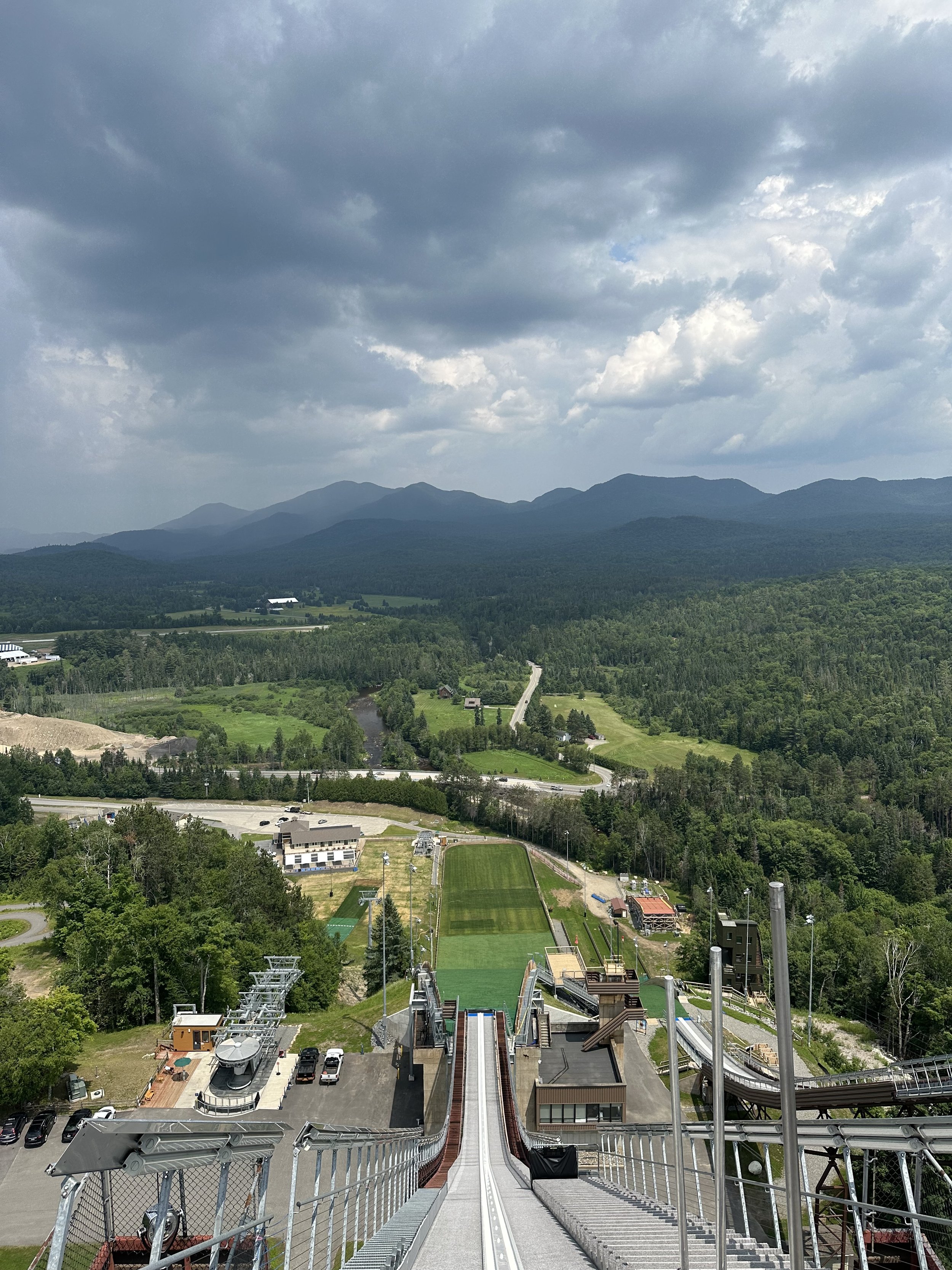 View from the top of Lake Placid ski jump towers.