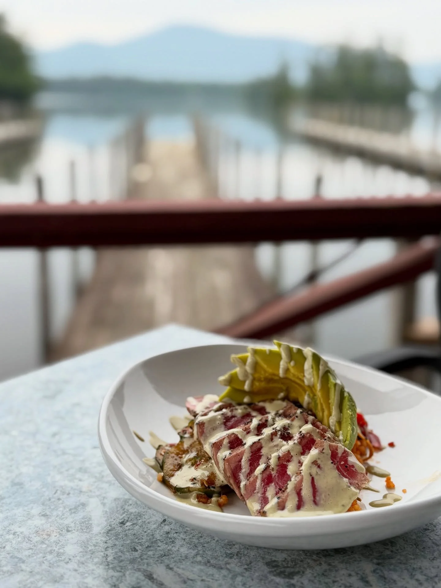 Ahi tuna served at The Algonquin in the Adirondacks.
