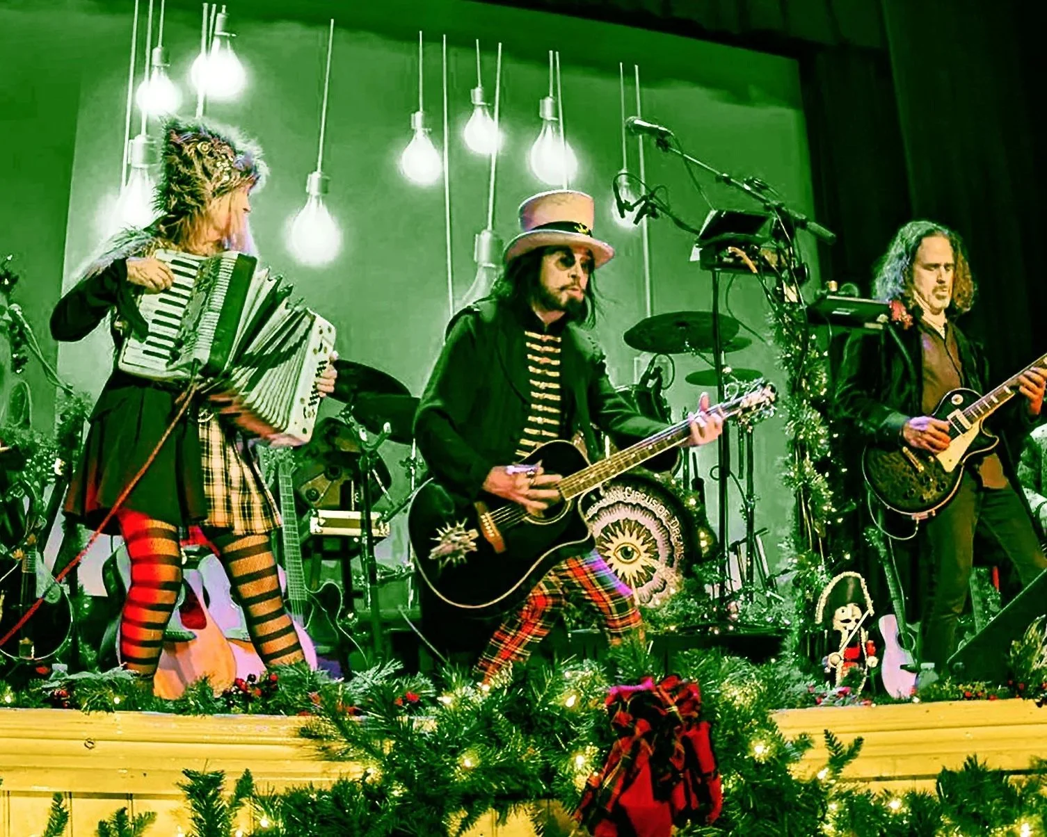 Slambovian Circus of Dreams musicians performing.