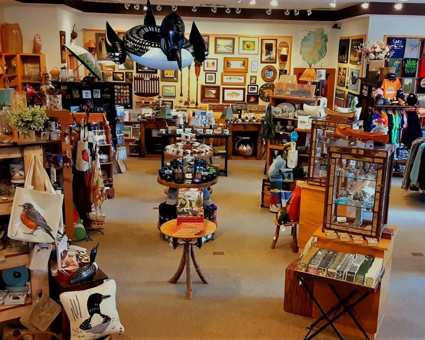 Holiday shopping in Blue Mountain Lake at the ADKX Store.