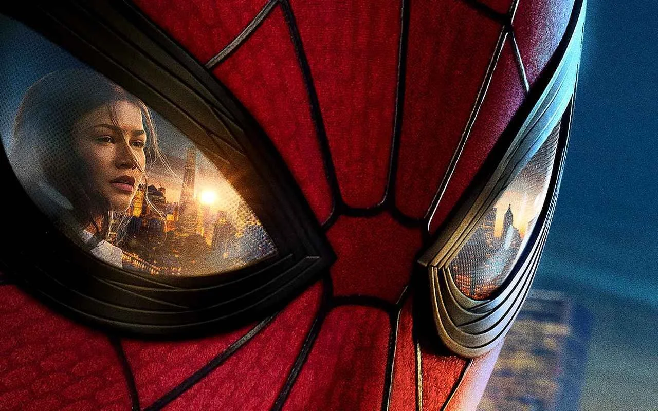 Poster for the new spider-man movie playing in Schroon Lake.