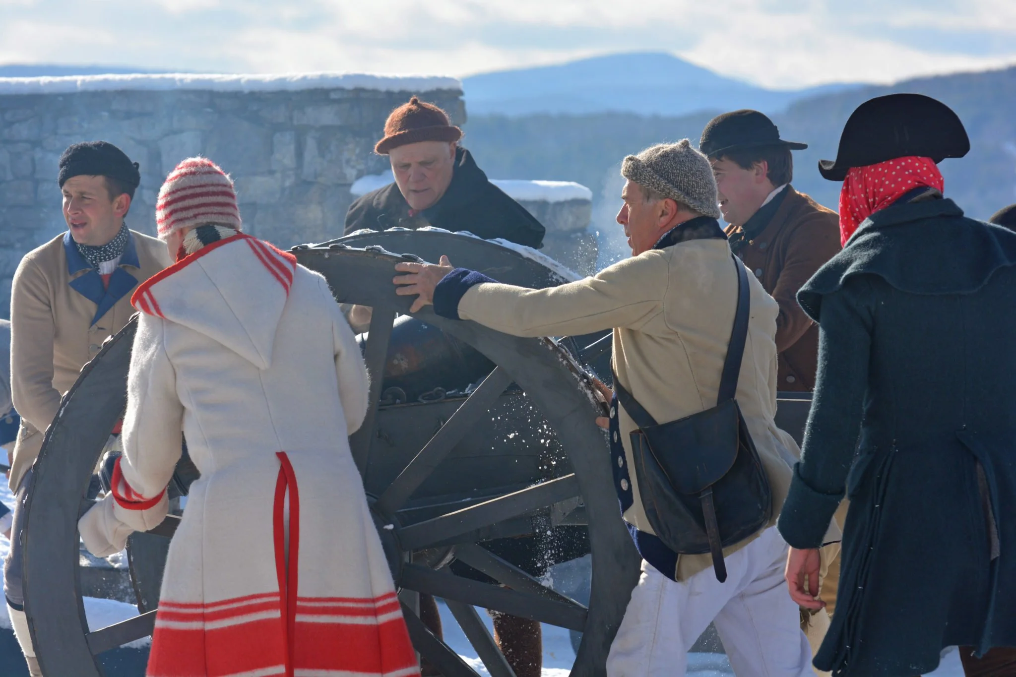 Historical reenactment at Fort Ticonderoga.