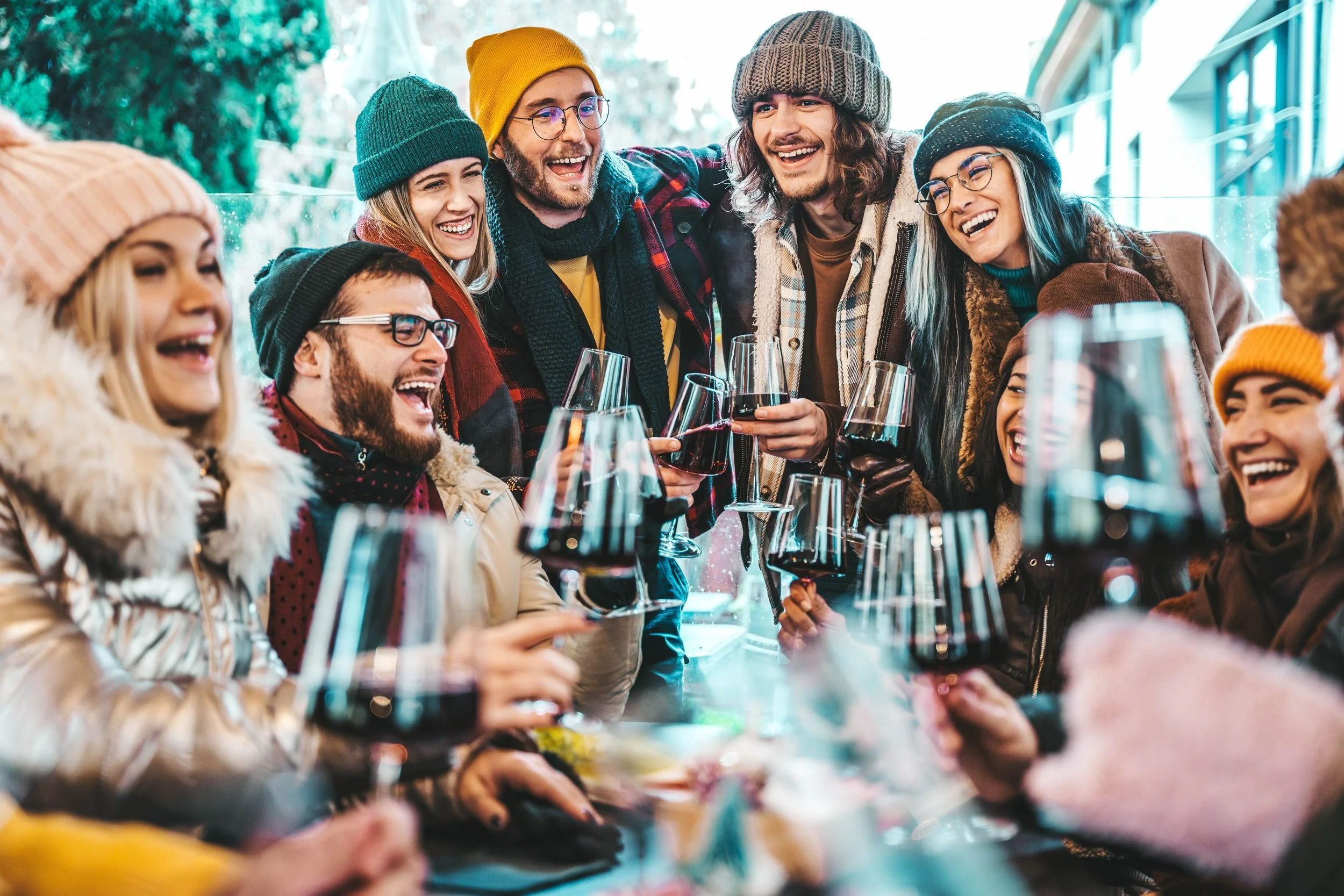 People enjoying apres ski party like the one at Gore Mountain.